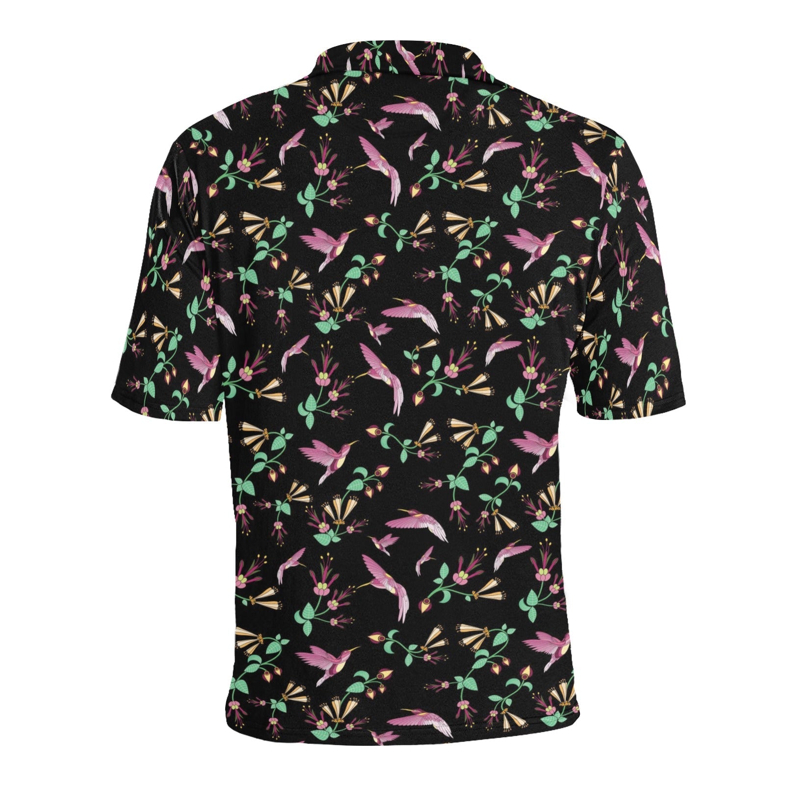 Swift Noir Men's All Over Print Polo Shirt (Model T55) Men's Polo Shirt (Model T55) e-joyer
