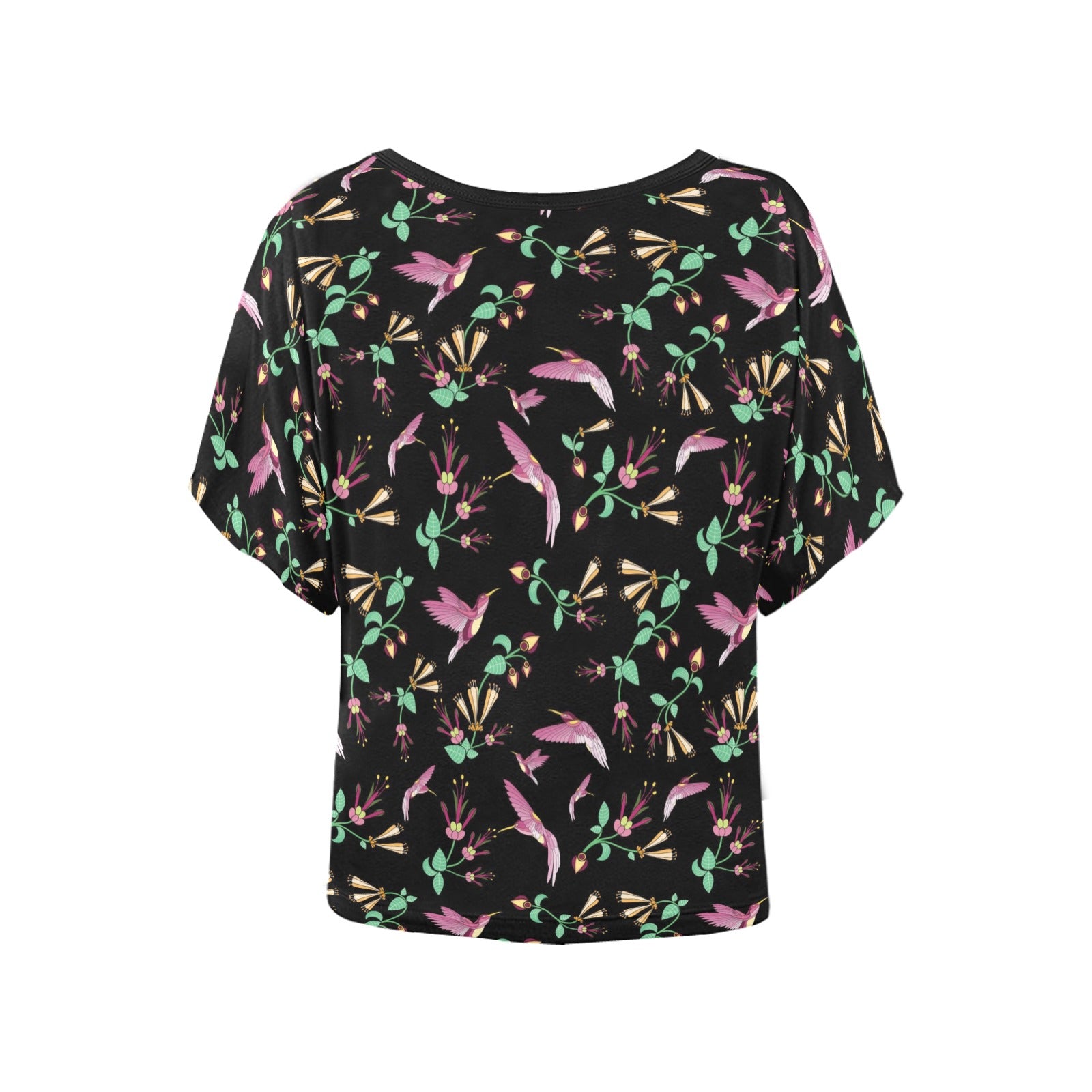 Swift Noir Women's Batwing-Sleeved Blouse T shirt (Model T44) Women's Batwing-Sleeved Blouse T shirt (T44) e-joyer