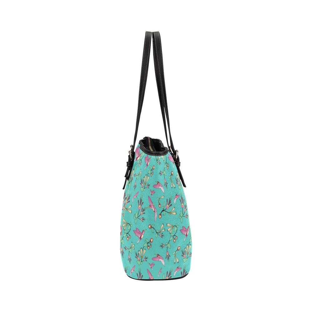 Swift Pastel Leather Tote Bag/Large (Model 1640) Leather Tote Bag (1640) e-joyer