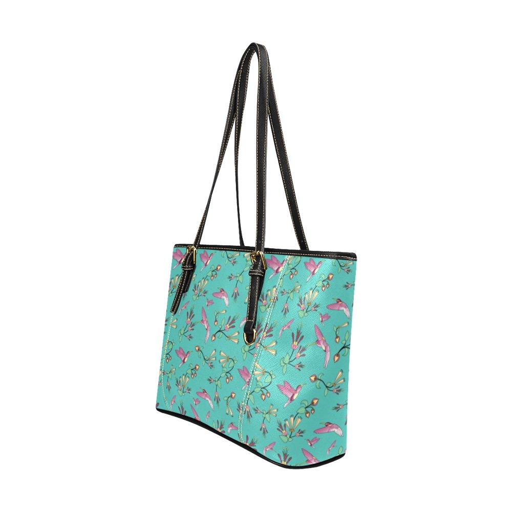 Swift Pastel Leather Tote Bag/Large (Model 1640) Leather Tote Bag (1640) e-joyer