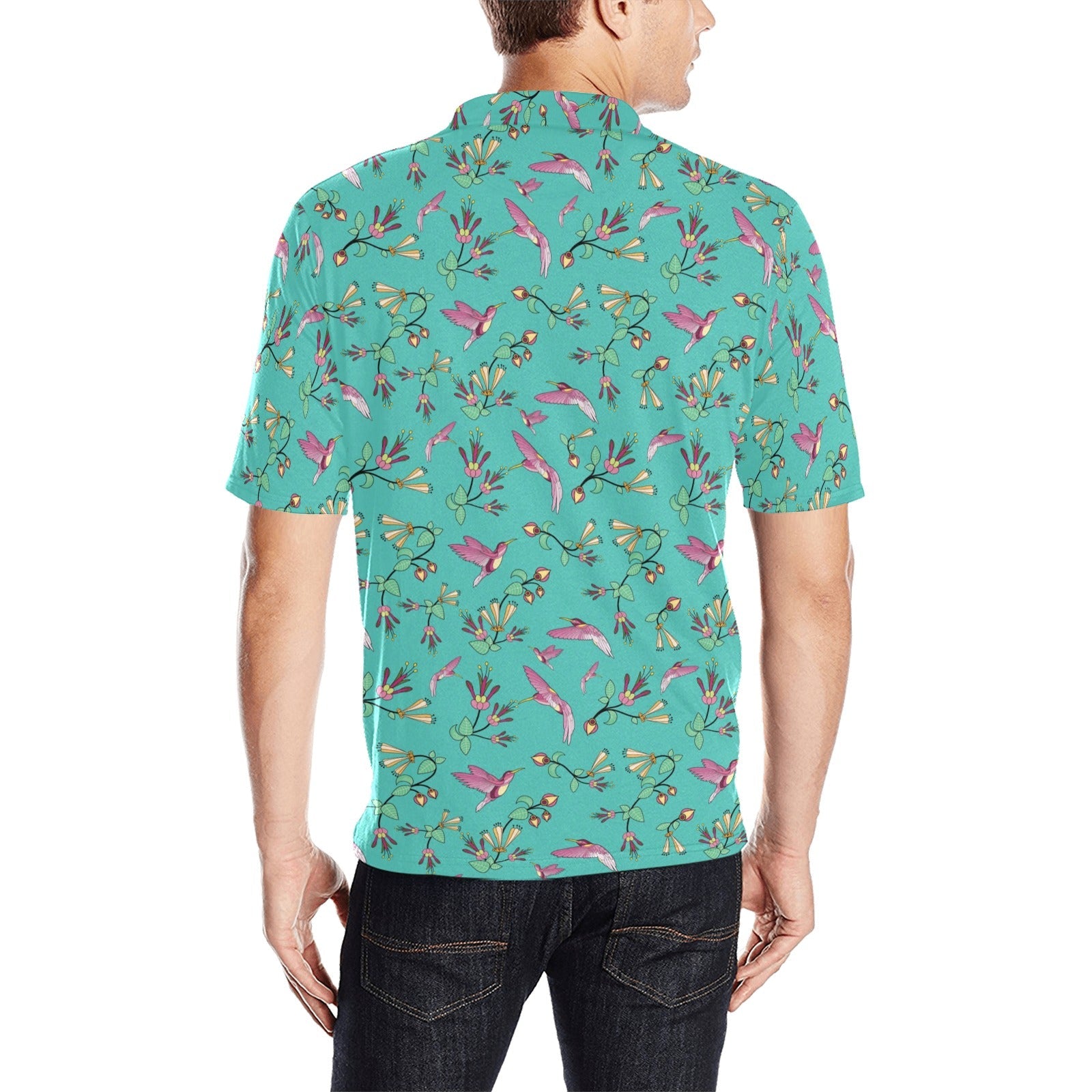 Swift Pastel Men's All Over Print Polo Shirt (Model T55) Men's Polo Shirt (Model T55) e-joyer
