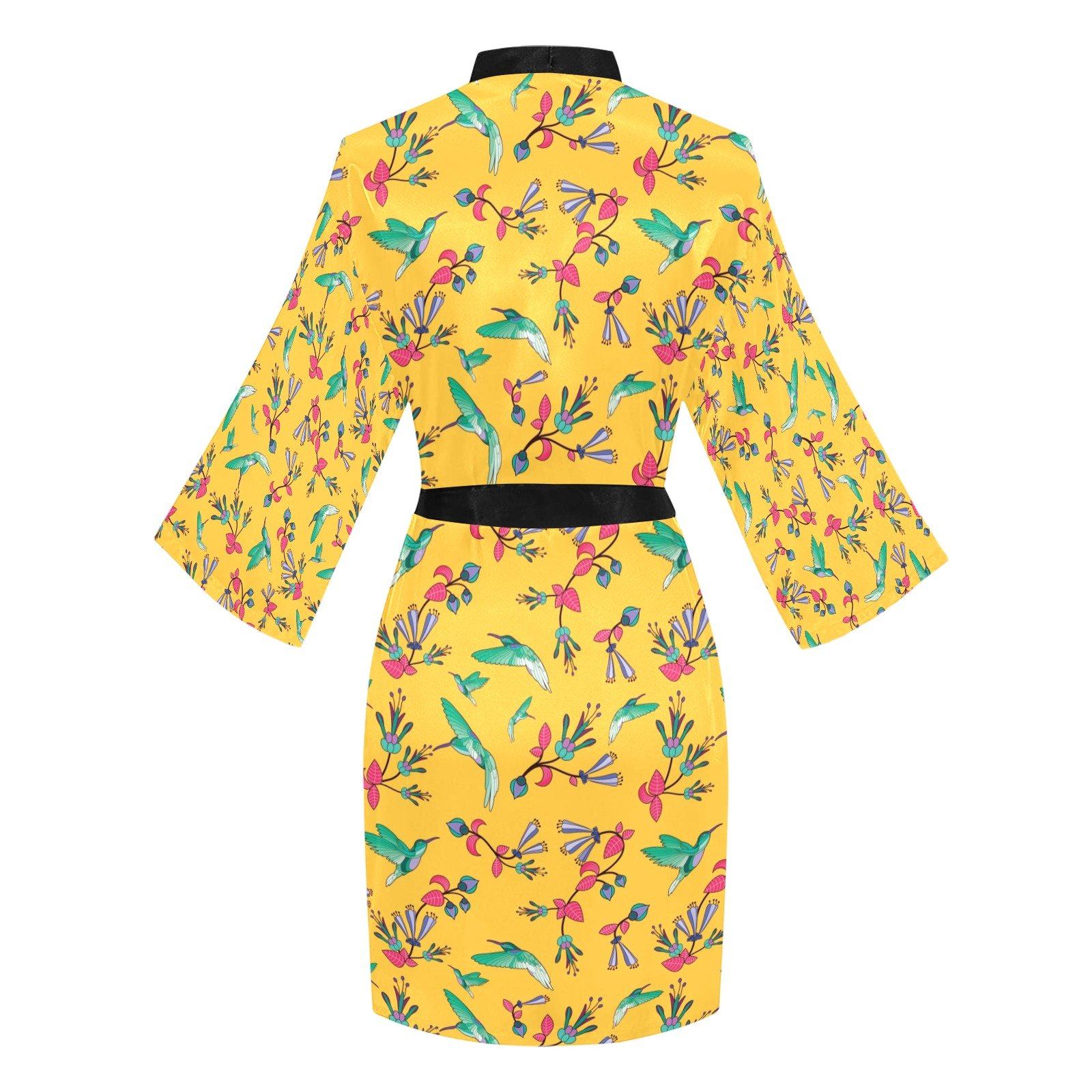 Swift Pastel Yellow Long Sleeve Kimono Robe Long Sleeve Kimono Robe e-joyer 