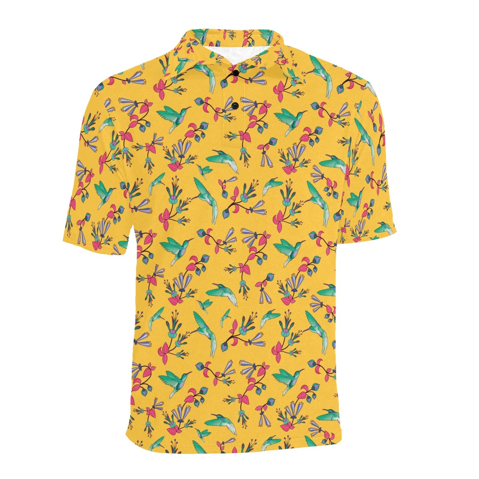Swift Pastel Yellow Men's All Over Print Polo Shirt (Model T55) Men's Polo Shirt (Model T55) e-joyer