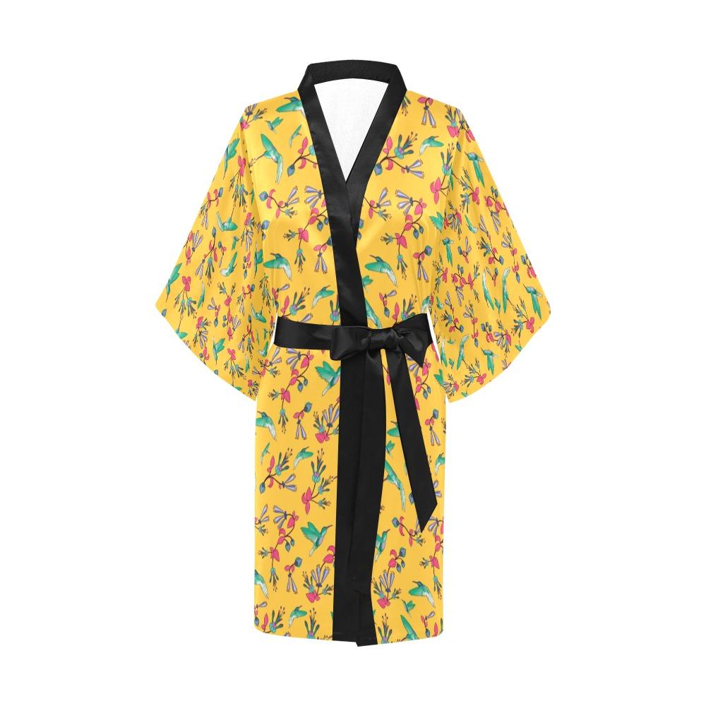 Swift Pastel Yellow White Kimono Robe Artsadd