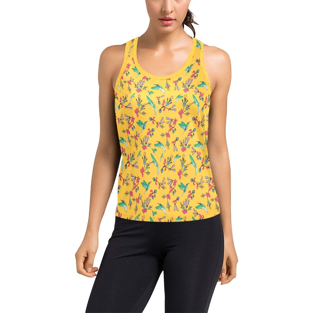 Swift Pastel Yellow Women's Racerback Tank Top (Model T60) Racerback Tank Top (T60) e-joyer