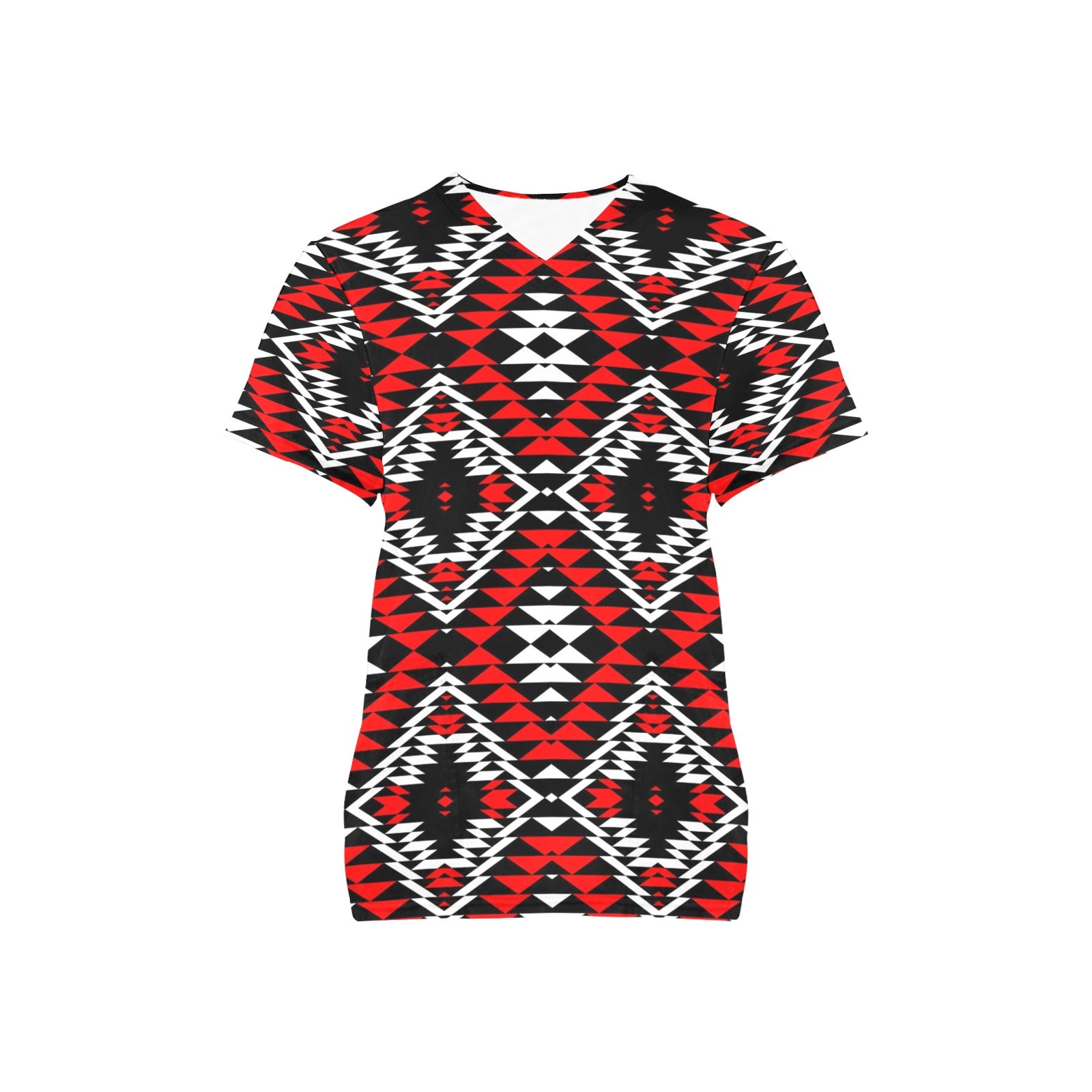 Taos Wool All Over Print Scrub Top Scrub Top e-joyer
