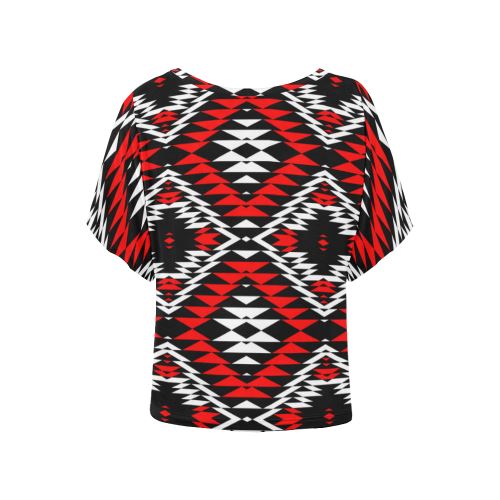 Taos Wool Women's Batwing-Sleeved Blouse T shirt (Model T44) Women's Batwing-Sleeved Blouse T shirt (T44) e-joyer