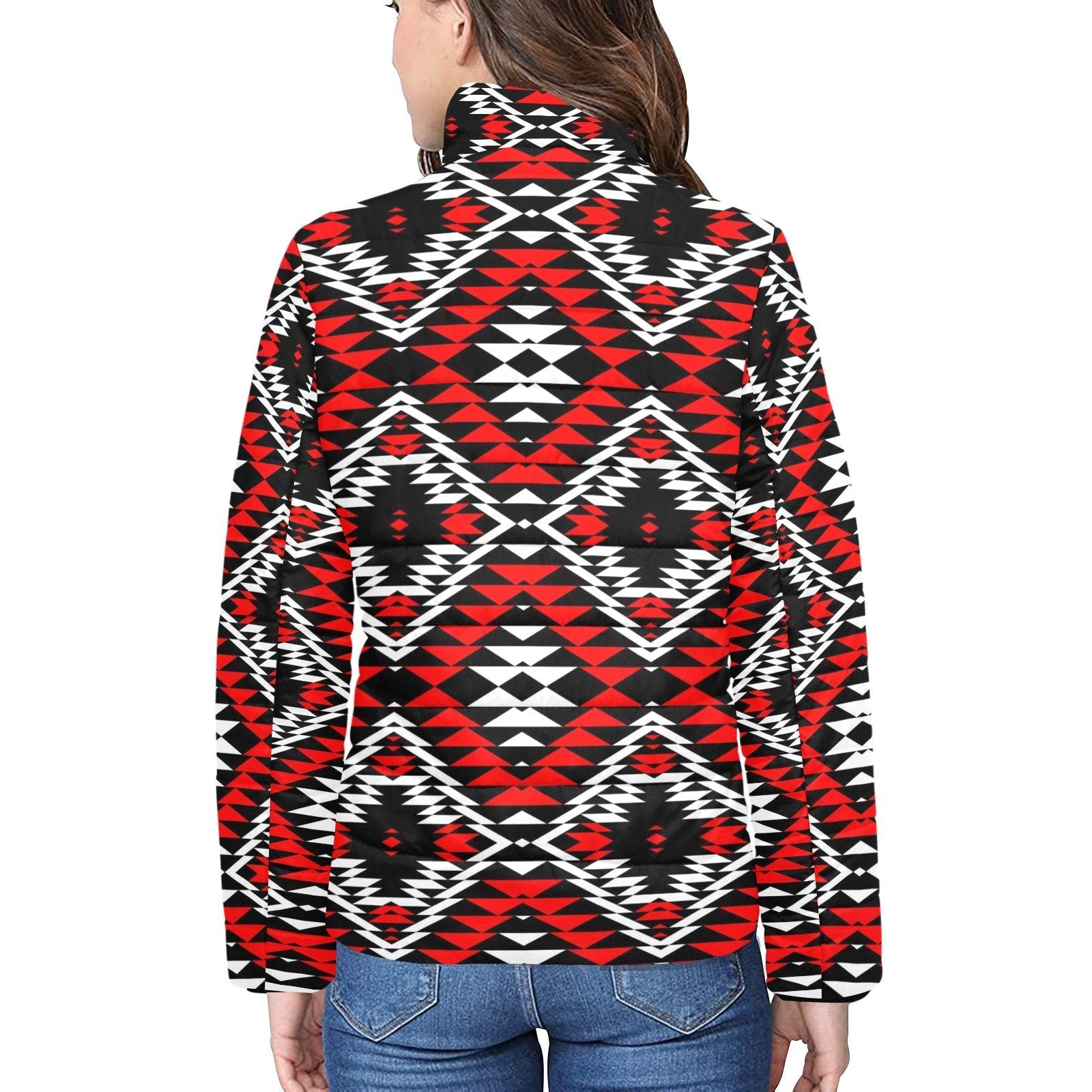 Taos Wool Women's Stand Collar Padded Jacket (Model H41) jacket e-joyer