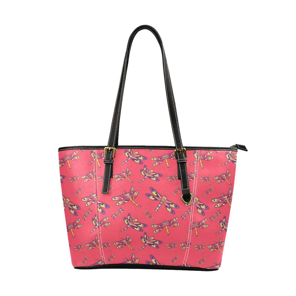 The Gathering Leather Tote Bag/Large (Model 1640) Leather Tote Bag (1640) e-joyer