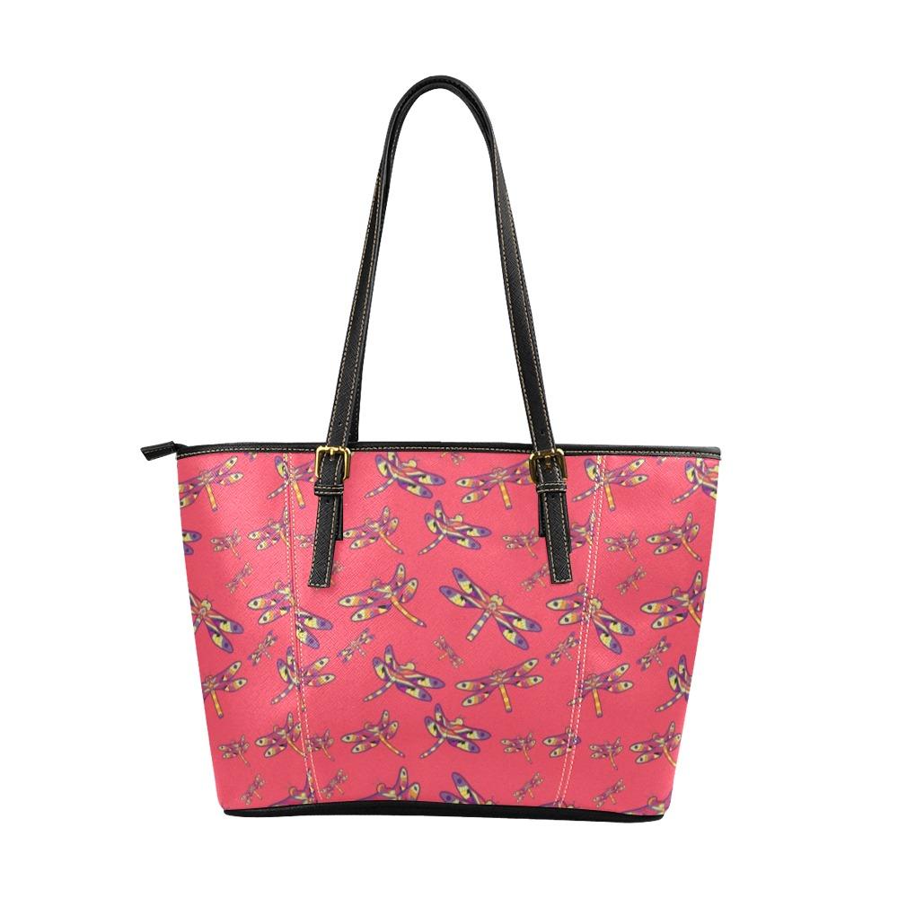 The Gathering Leather Tote Bag/Large (Model 1640) Leather Tote Bag (1640) e-joyer