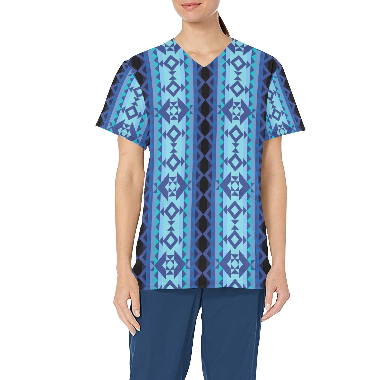 Tipi All Over Print Scrub Top Scrub Top e-joyer