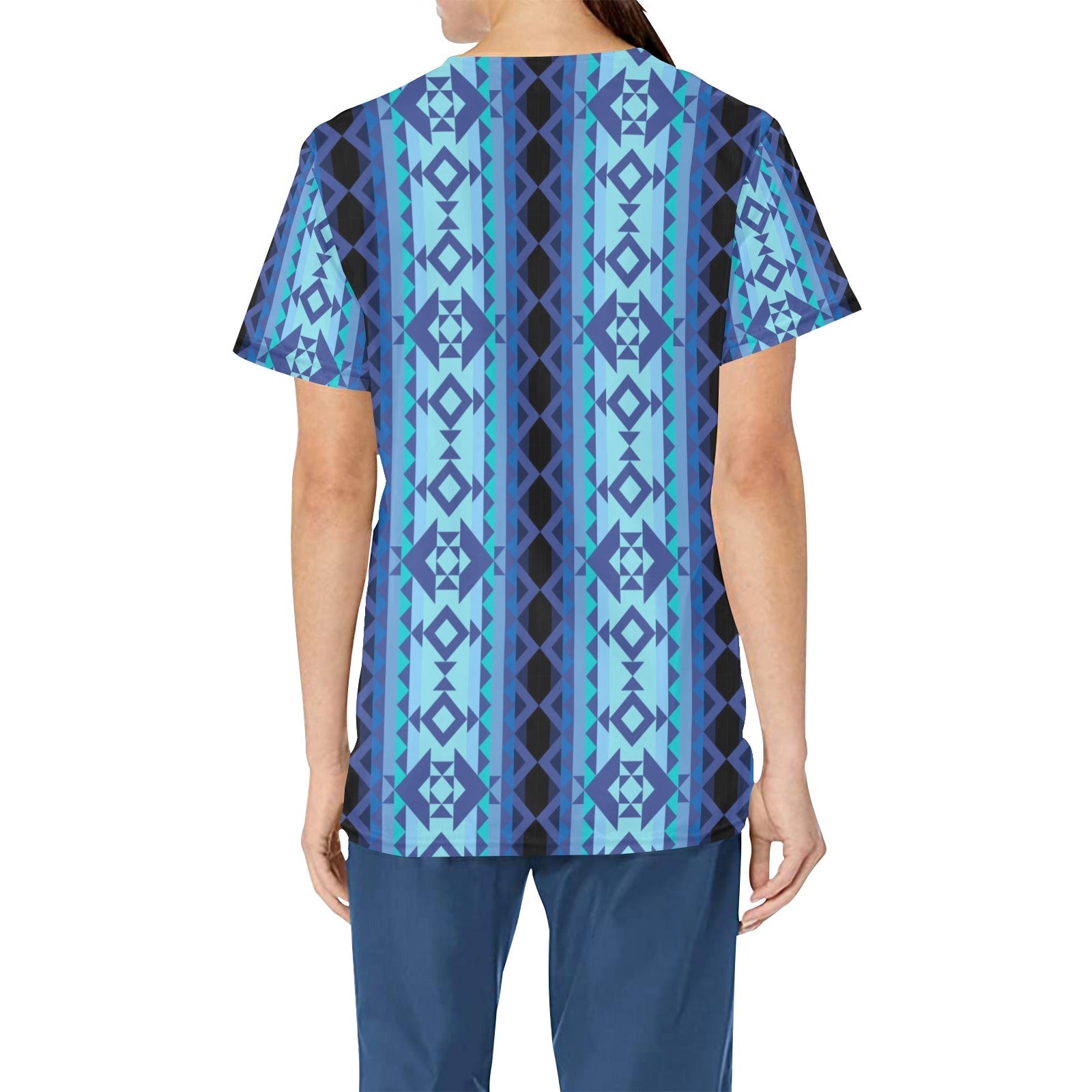 Tipi All Over Print Scrub Top Scrub Top e-joyer