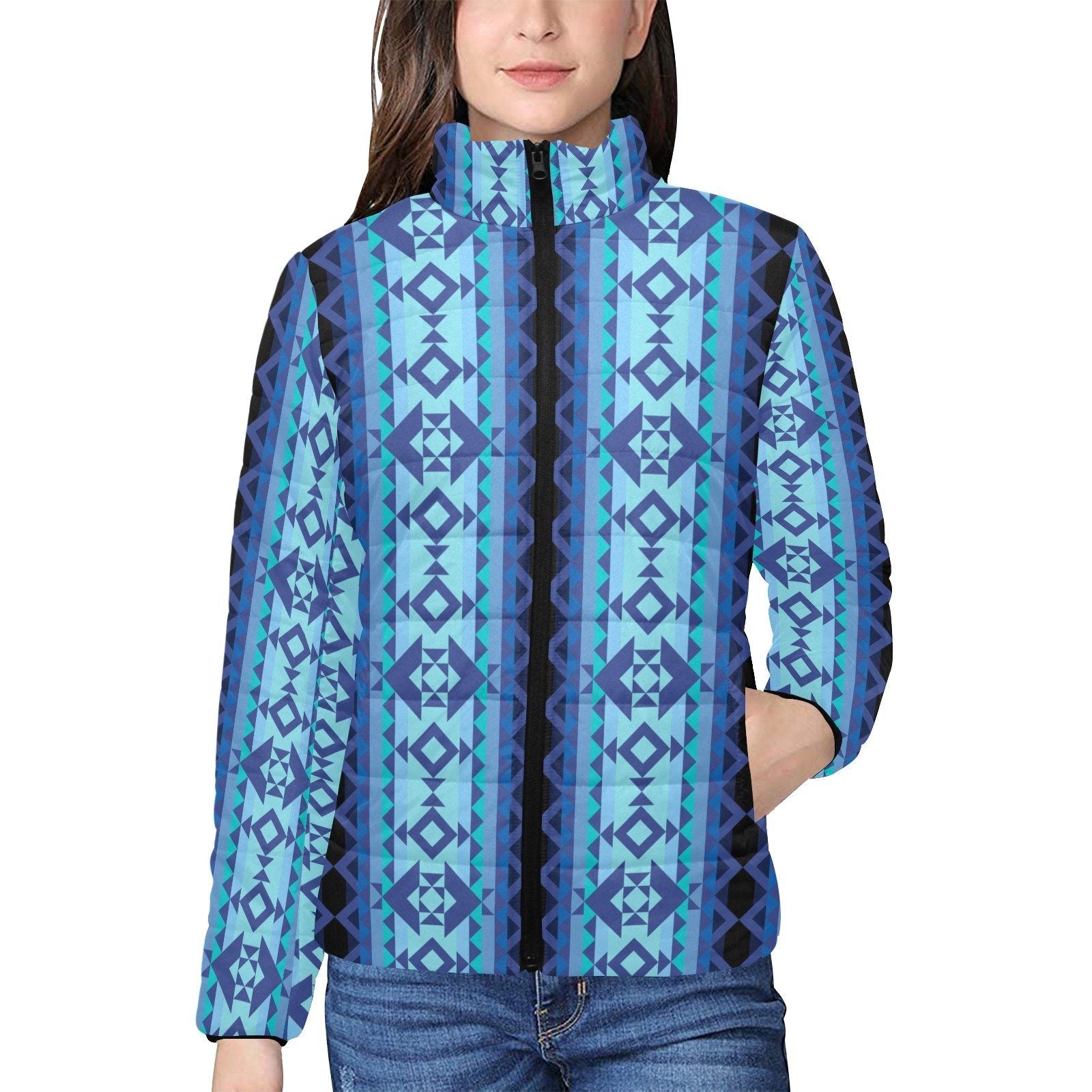 Tipi Women's Stand Collar Padded Jacket (Model H41) jacket e-joyer