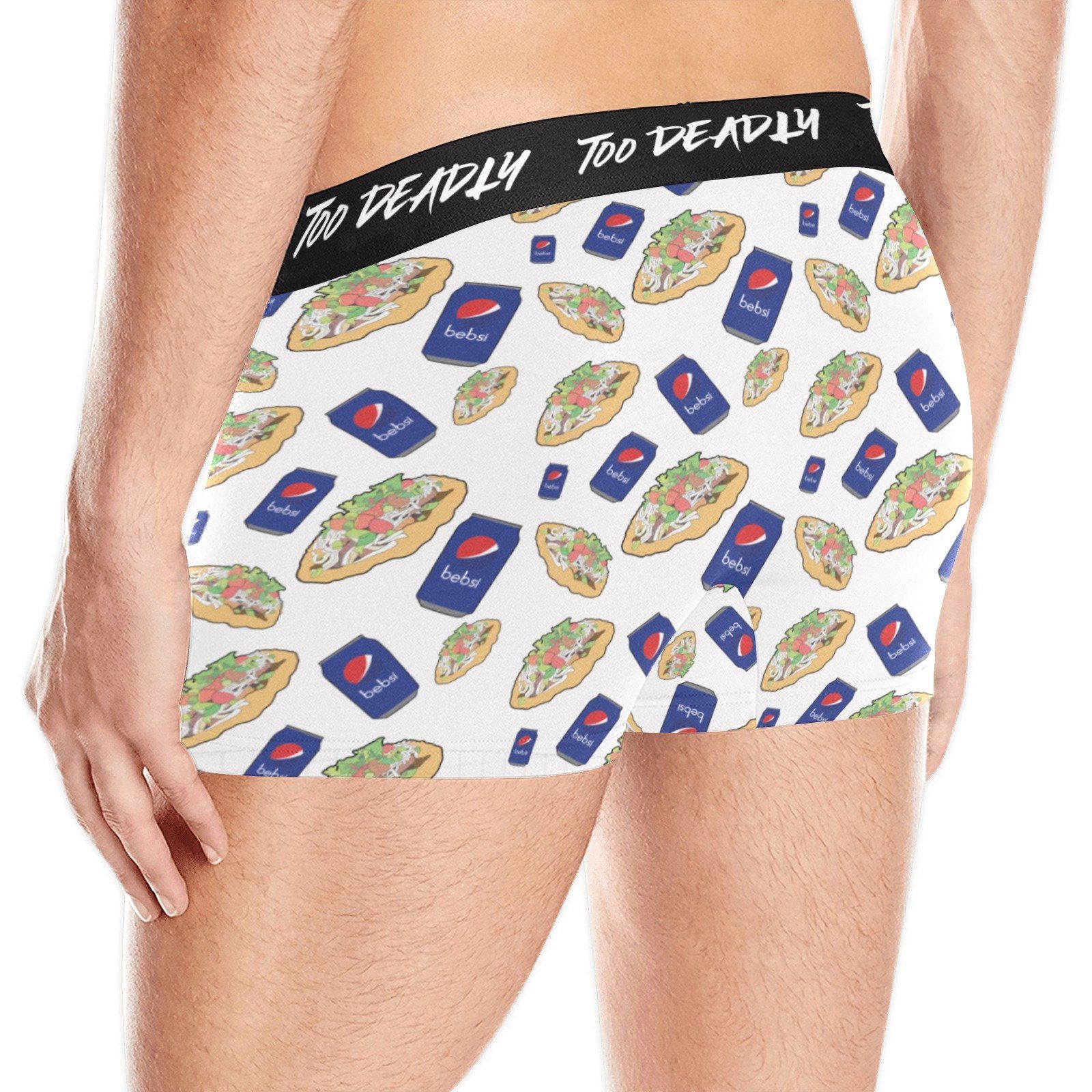 Too Deadly Bepsi Taco Men's Boxer Briefs w/ Custom Waistband (Merged Design) (Model L10) Men's Briefs-Custom Waistband (Merged Design) e-joyer