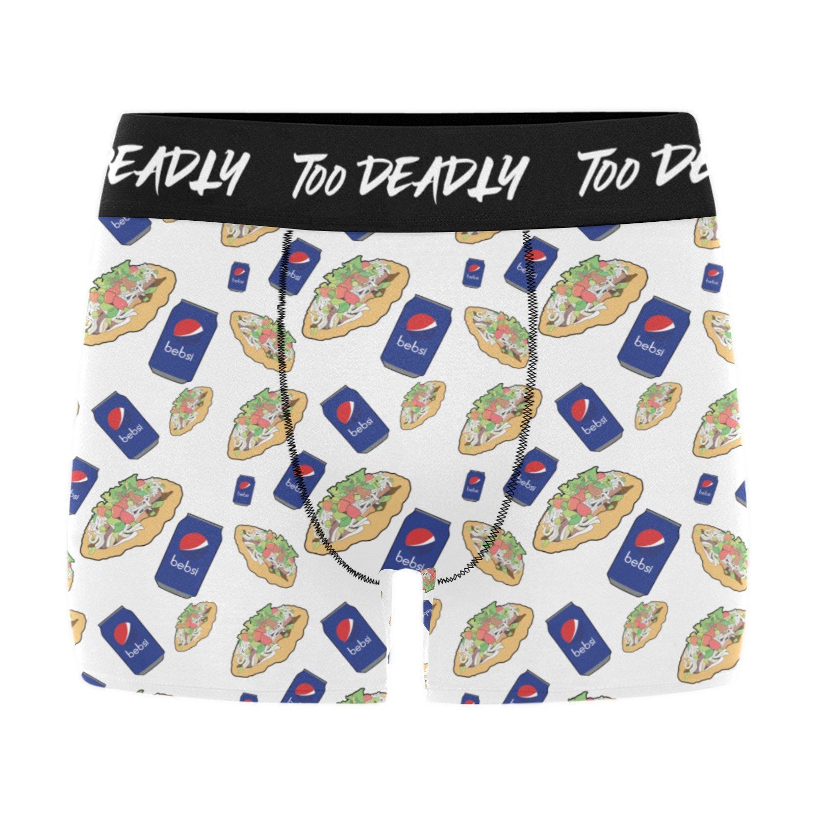 Too Deadly Bepsi Taco Men's Boxer Briefs w/ Custom Waistband (Merged Design) (Model L10) Men's Briefs-Custom Waistband (Merged Design) e-joyer