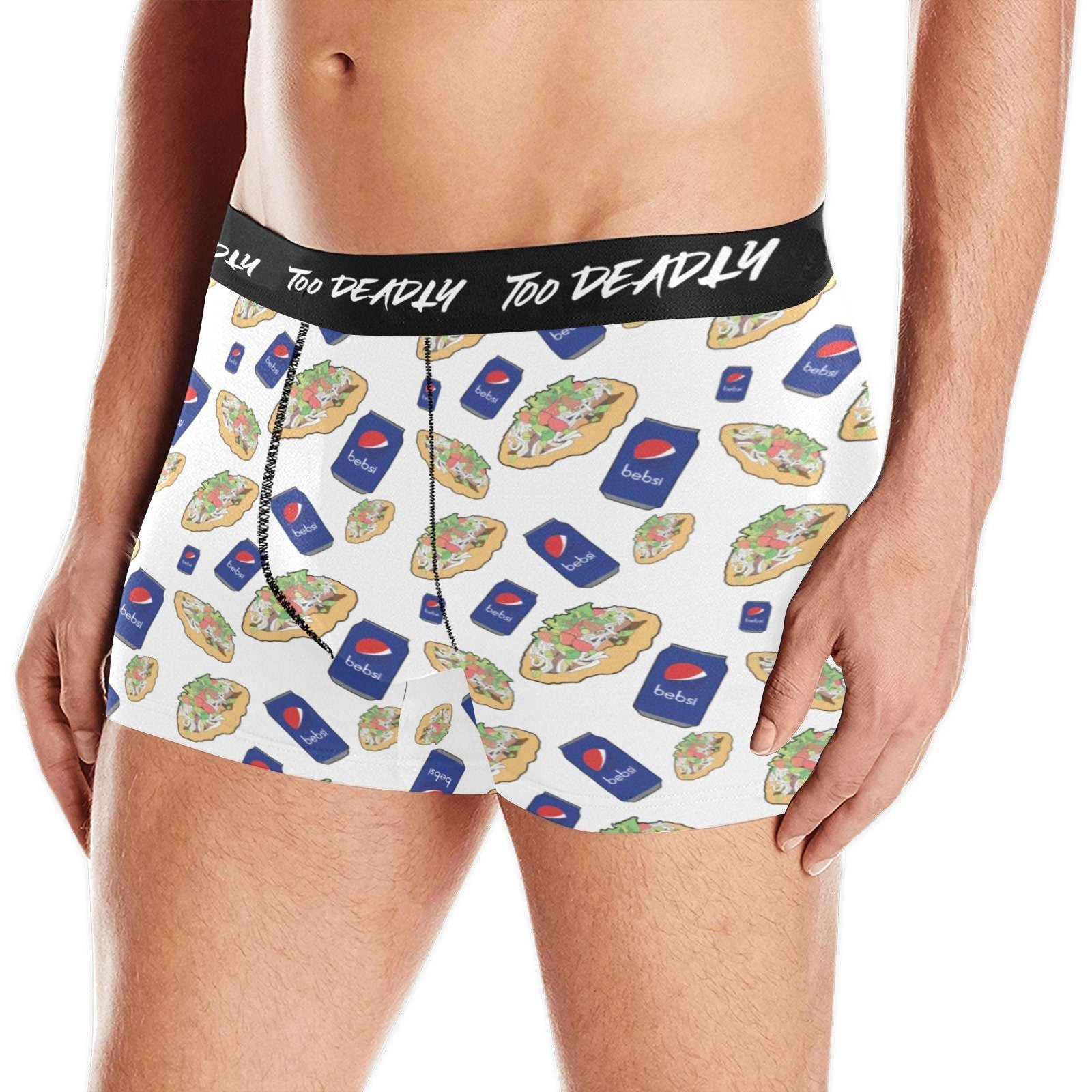 Too Deadly Bepsi Taco Men's Boxer Briefs w/ Custom Waistband (Merged Design) (Model L10) Men's Briefs-Custom Waistband (Merged Design) e-joyer