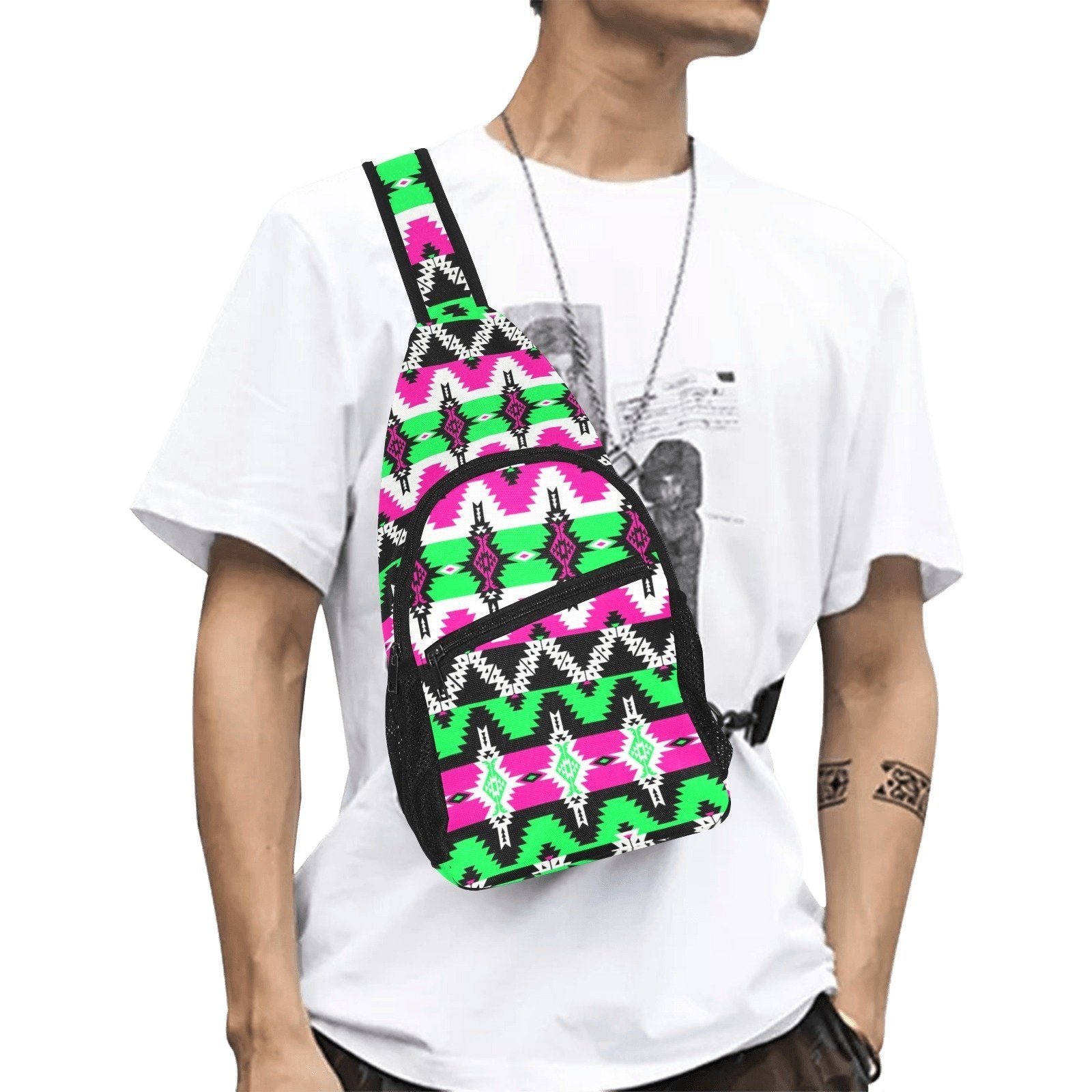 Two Spirit Ceremony All Over Print Chest Bag (Model 1719) All Over Print Chest Bag (1719) e-joyer
