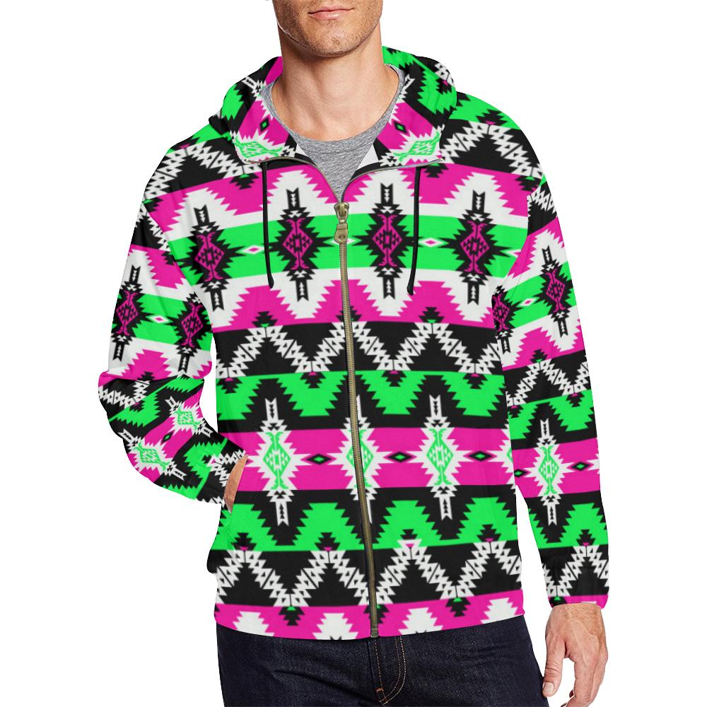 Two Spirit Ceremony All Over Print Full Zip Hoodie for Men (Model H14) All Over Print Full Zip Hoodie for Men (H14) e-joyer