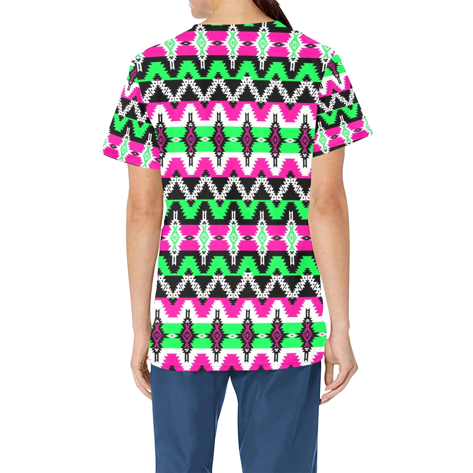 Two Spirit Ceremony All Over Print Scrub Top Scrub Top e-joyer