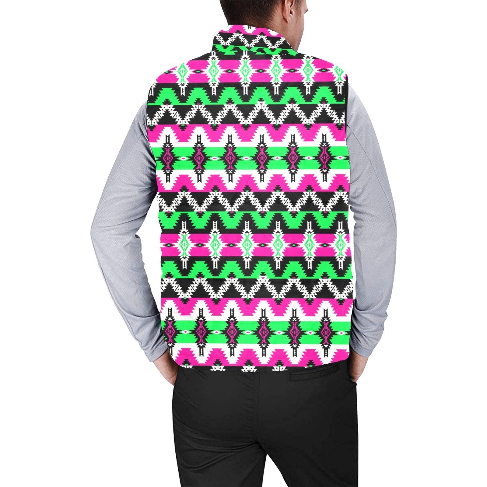 Two Spirit Ceremony Men's Padded Vest Jacket (Model H44) Men's Padded Vest Jacket (H44) e-joyer