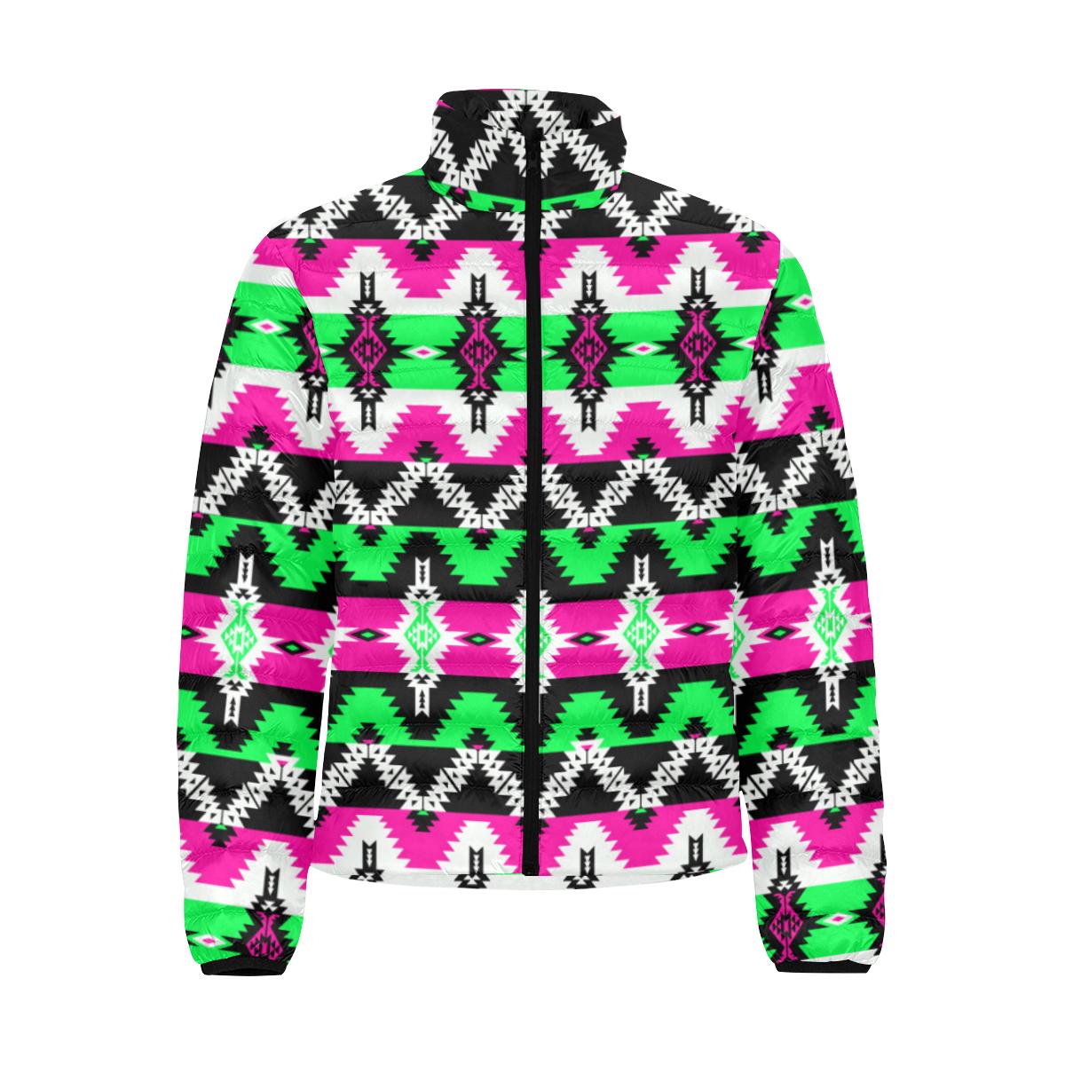 Two Spirit Ceremony Men's Stand Collar Padded Jacket (Model H41) Men's Stand Collar Padded Jacket (H41) e-joyer