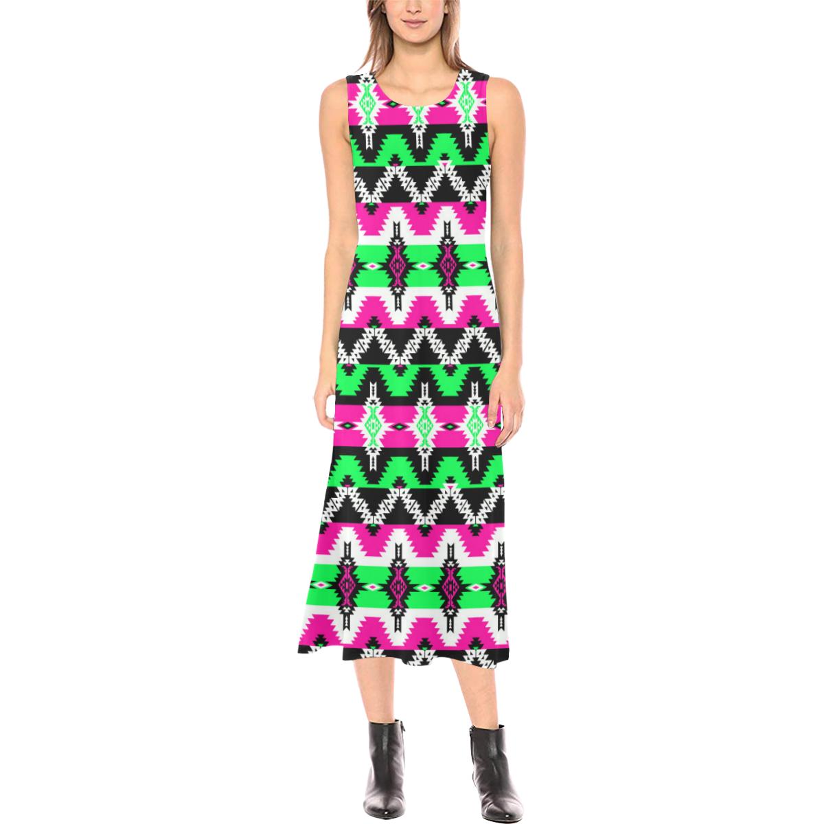 Two Spirit Ceremony Phaedra Sleeveless Open Fork Long Dress (Model D08) dress e-joyer