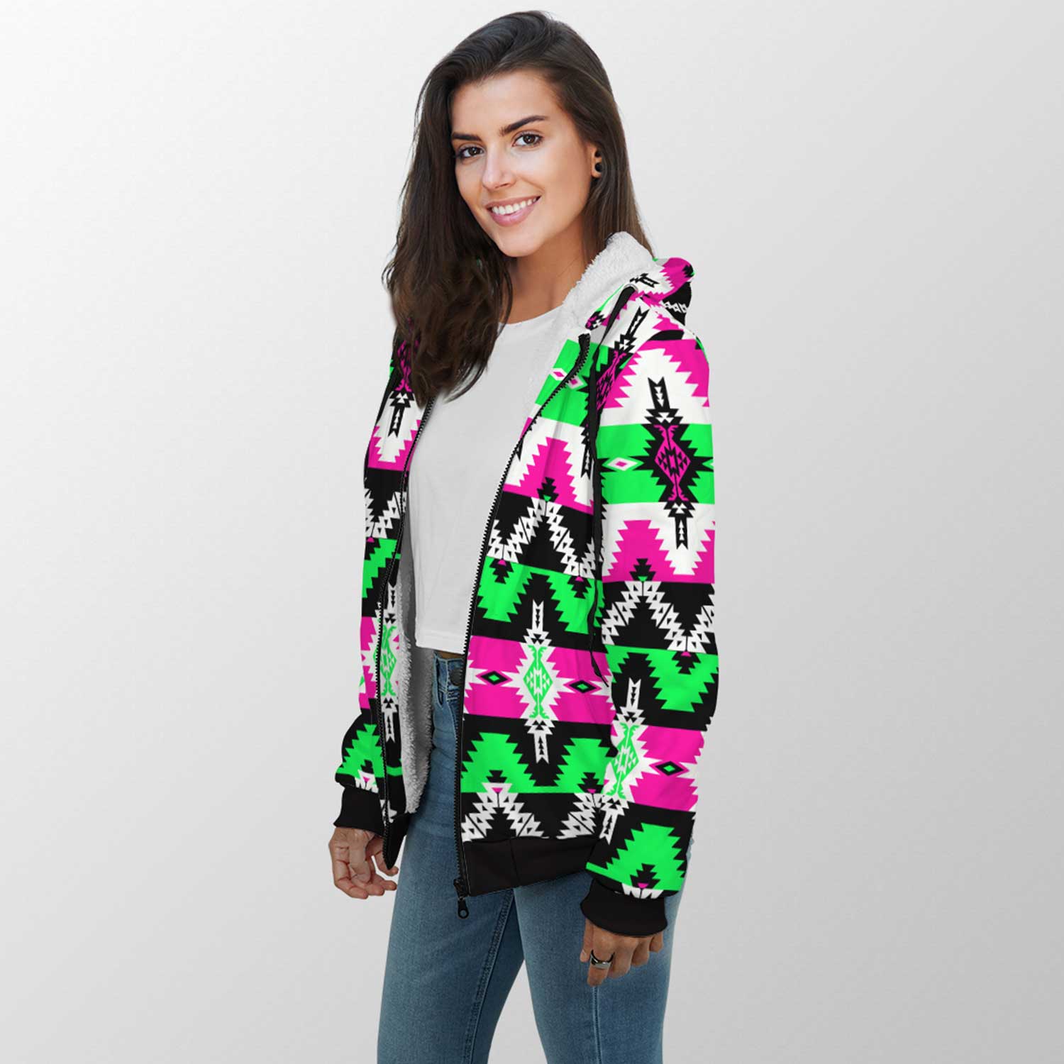 Two Spirit Ceremony Sherpa Hoodie 49 Dzine