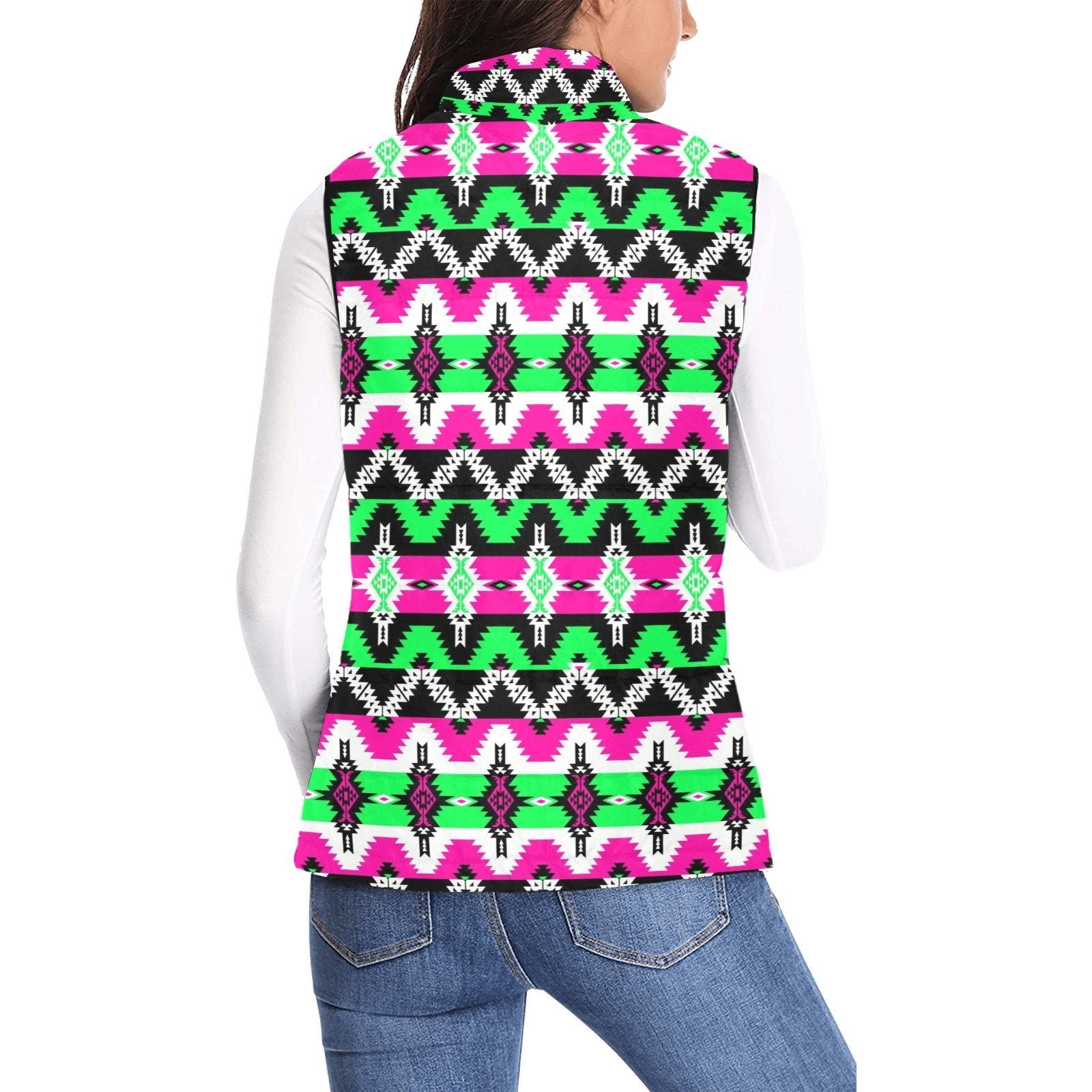 Two Spirit Ceremony Women's Padded Vest Jacket (Model H44) Women's Padded Vest Jacket (H44) e-joyer