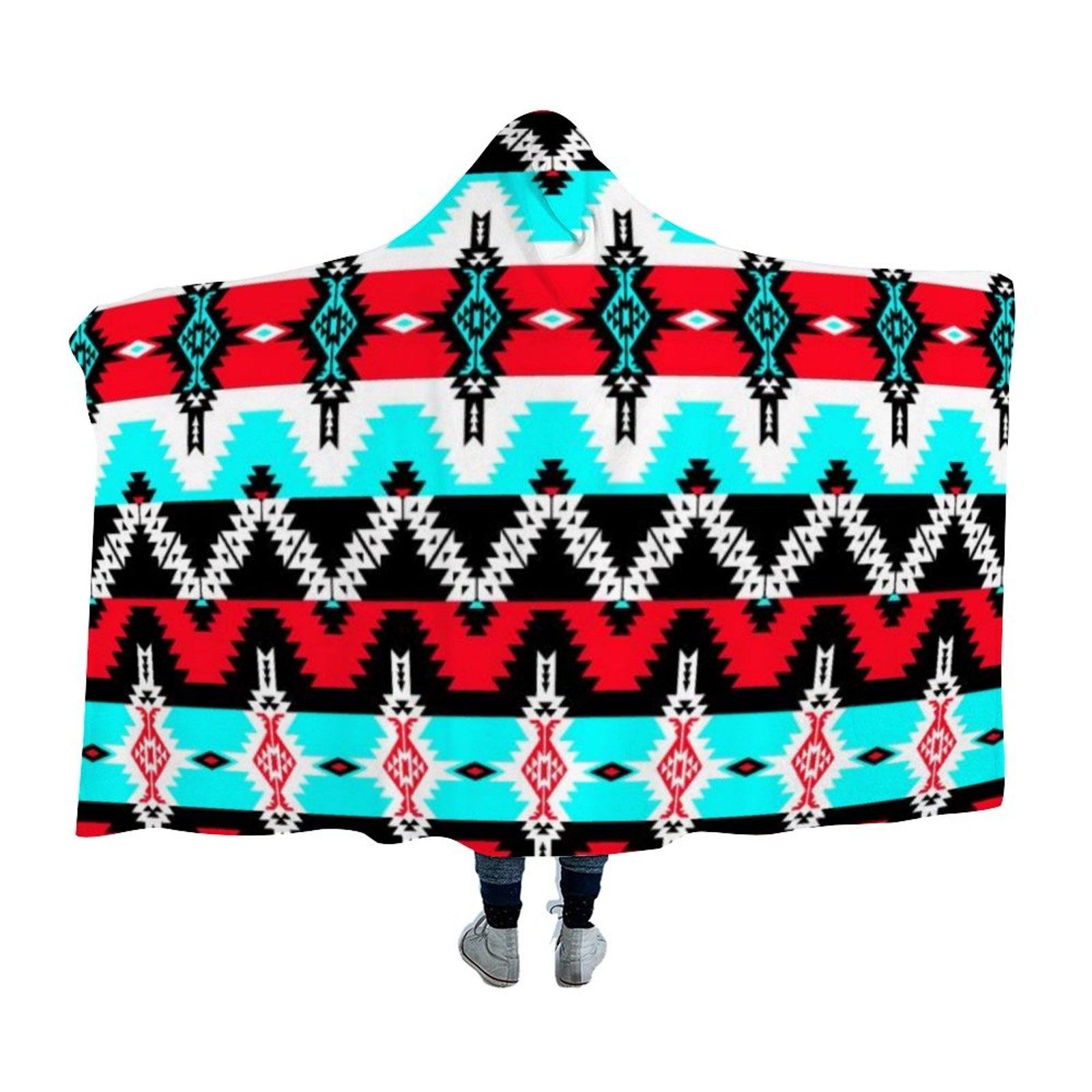Two Spirit Dance Hooded Blanket 49 Dzine