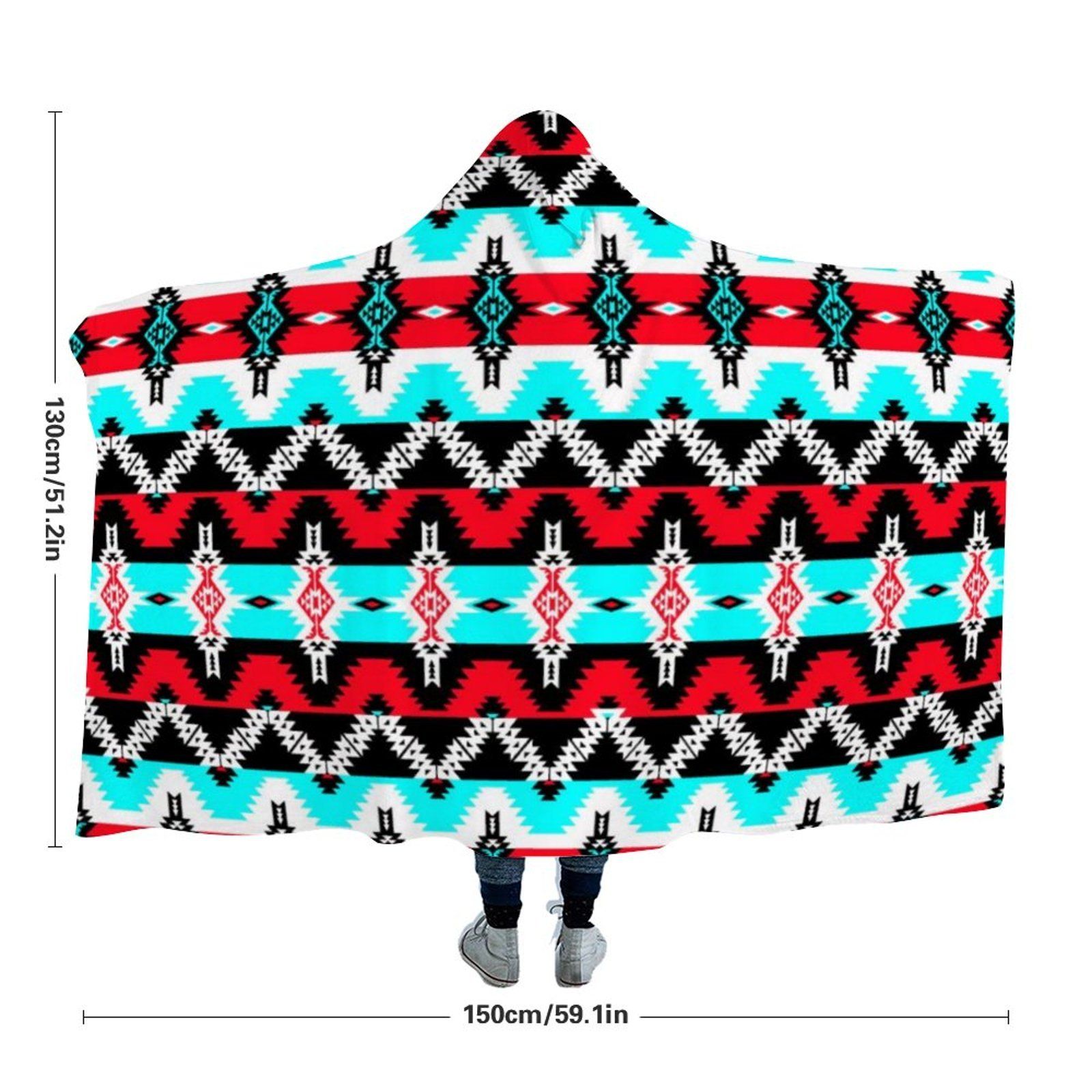 Two Spirit Dance Hooded Blanket 49 Dzine