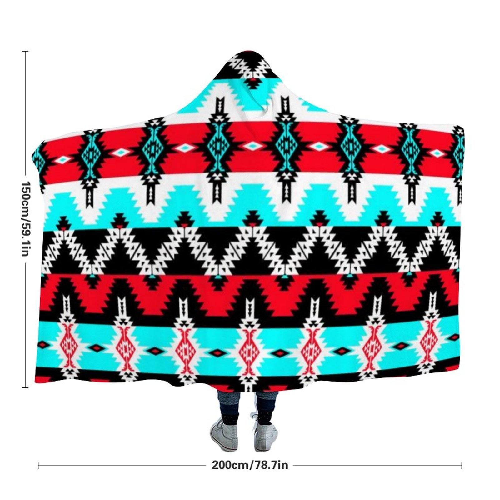 Two Spirit Dance Hooded Blanket 49 Dzine