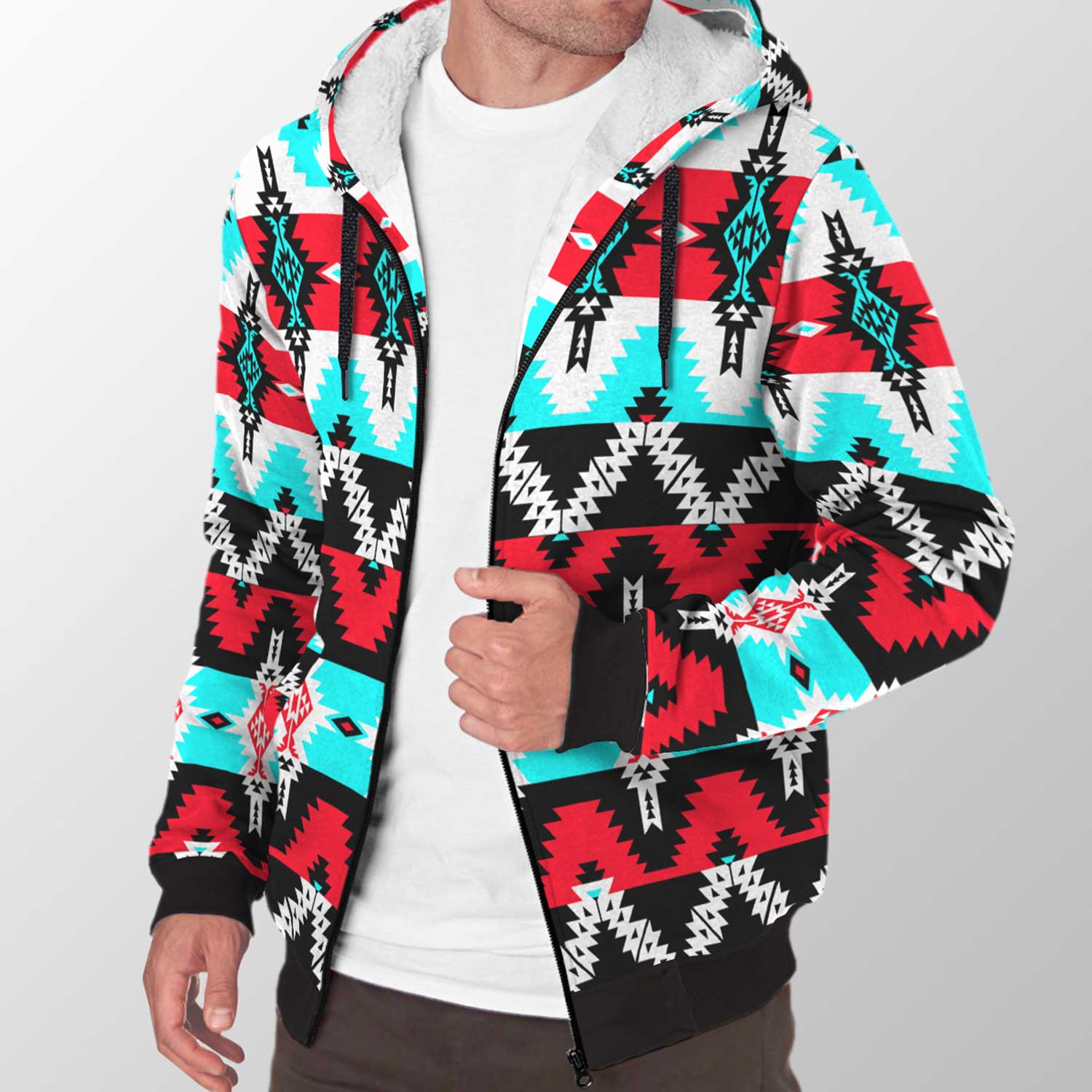 Two Spirit Dance Sherpa Hoodie 49 Dzine