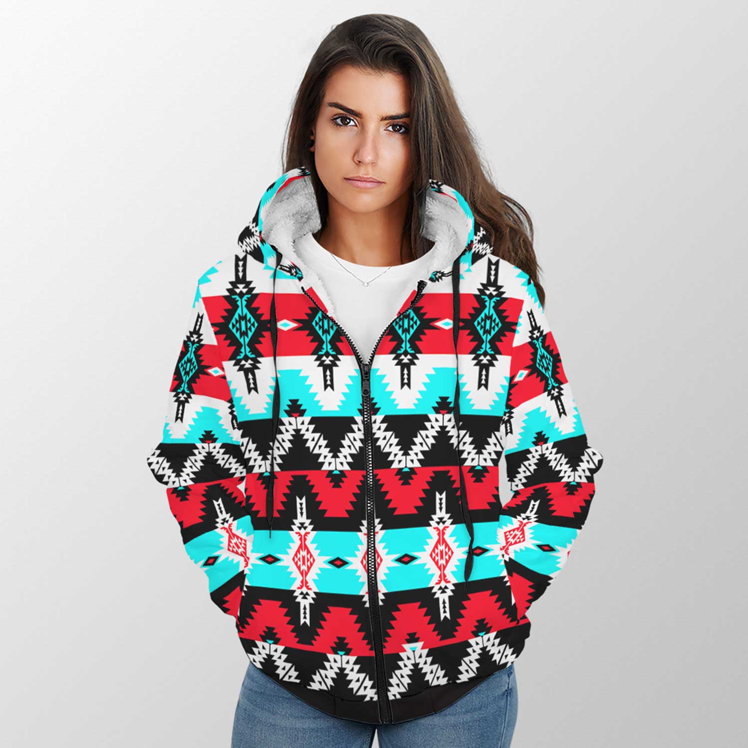 Two Spirit Dance Sherpa Hoodie 49 Dzine