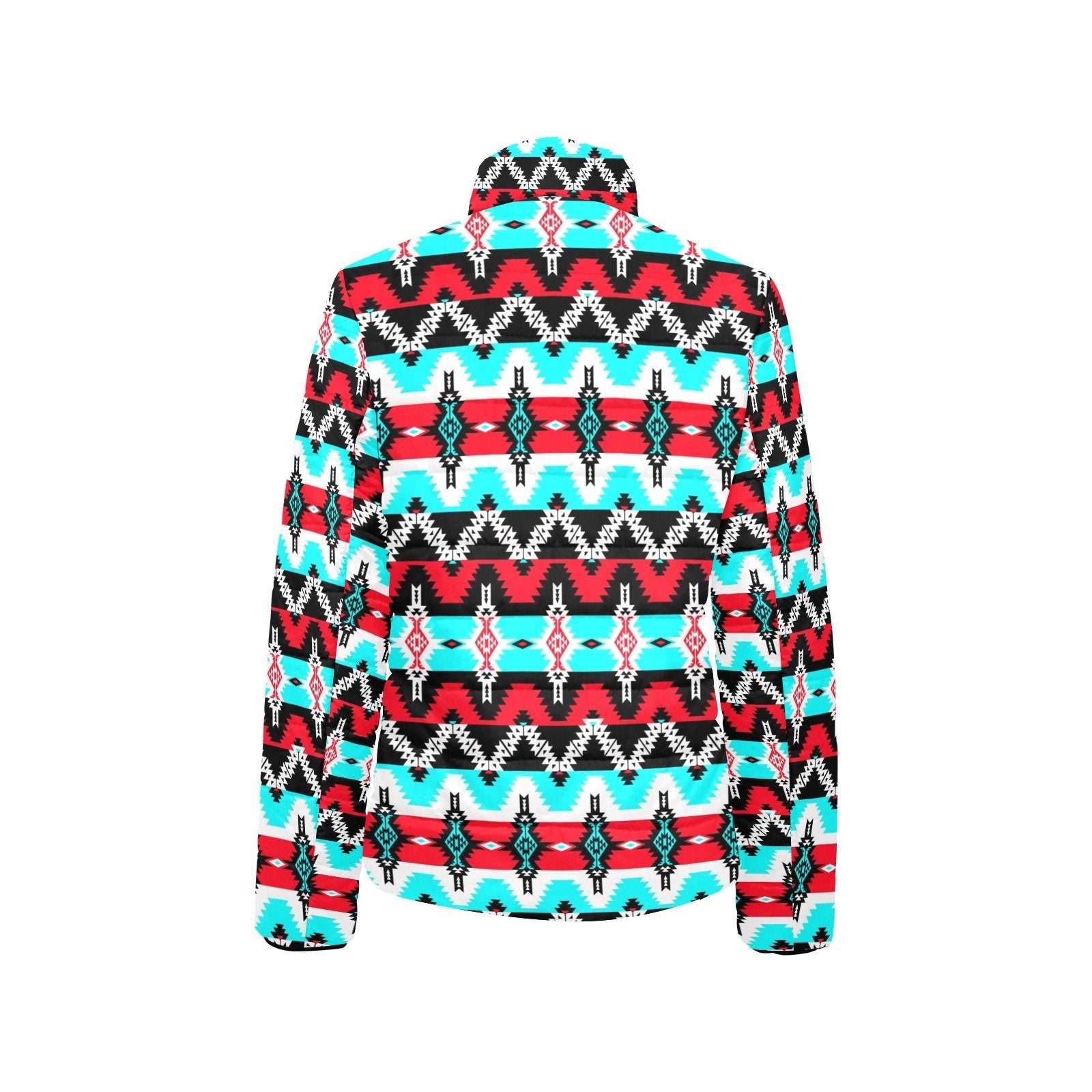 Two Spirit Dance Women's Stand Collar Padded Jacket (Model H41) jacket e-joyer