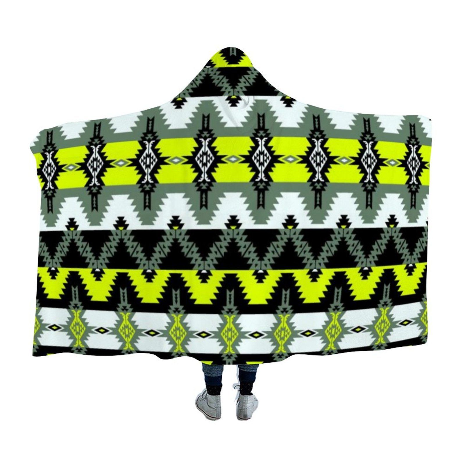 Two Spirit Medicine Hooded Blanket 49 Dzine