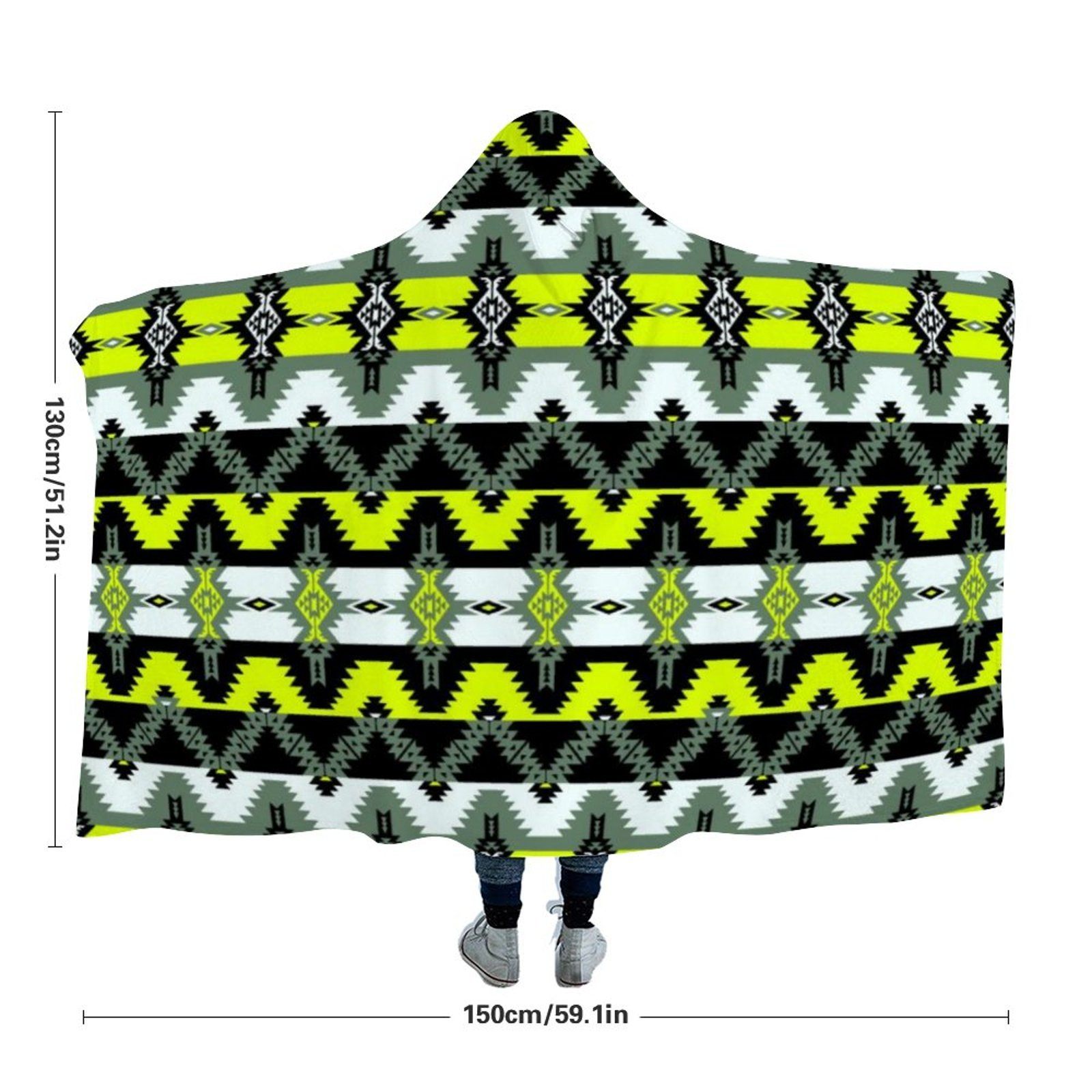 Two Spirit Medicine Hooded Blanket 49 Dzine