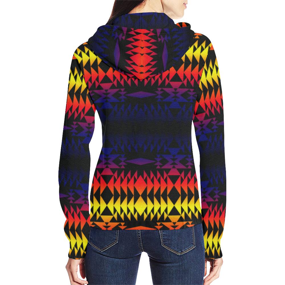 Two Worlds Apart All Over Print Full Zip Hoodie for Women (Model H14) All Over Print Full Zip Hoodie for Women (H14) e-joyer