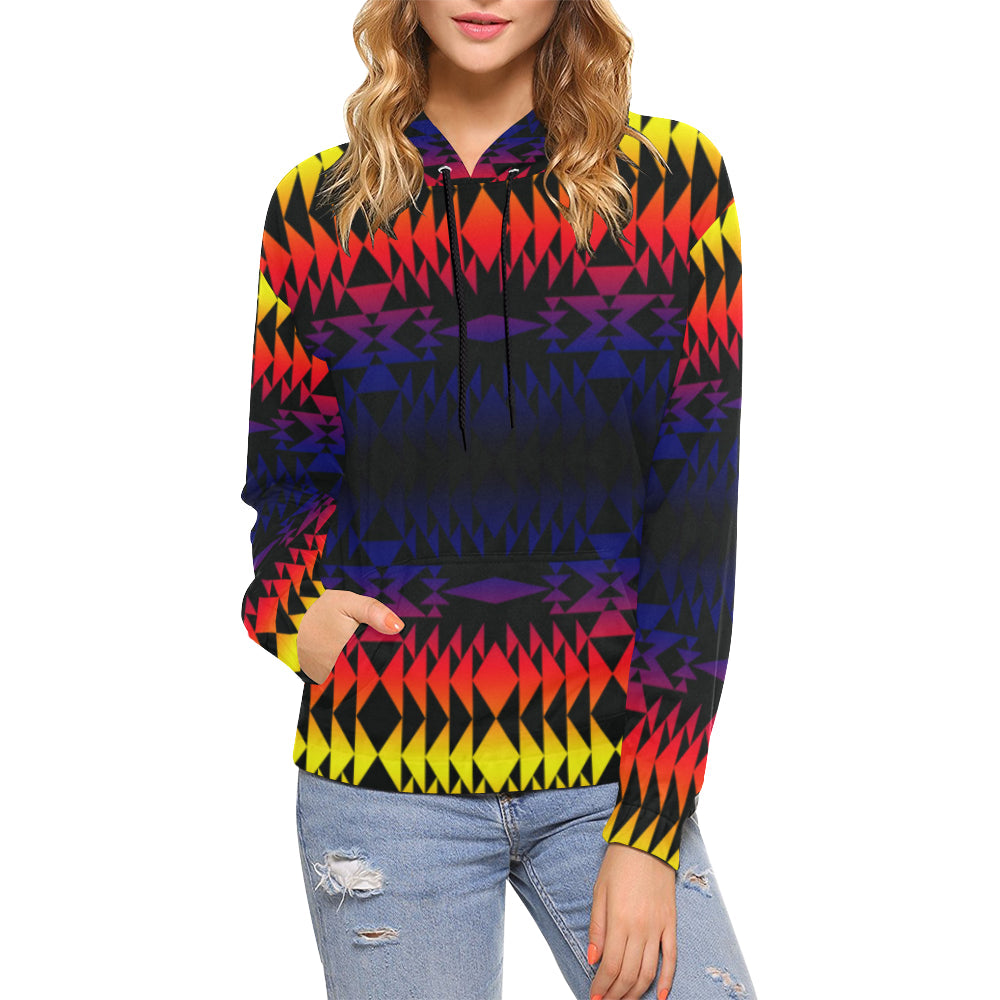 Two Worlds Apart All Over Print Hoodie for Women (USA Size) (Model H13) All Over Print Hoodie for Women (H13) e-joyer