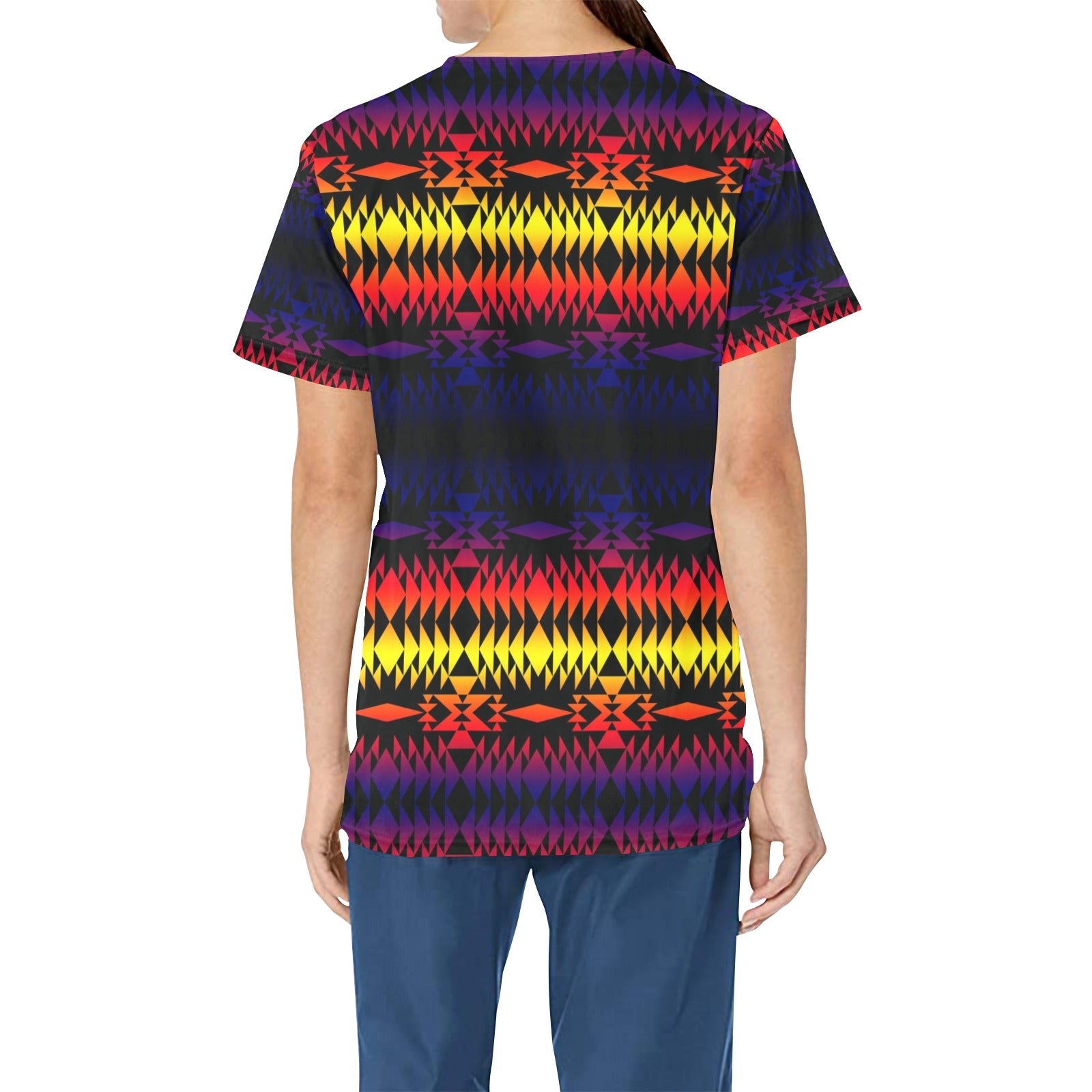 Two Worlds Apart All Over Print Scrub Top Scrub Top e-joyer