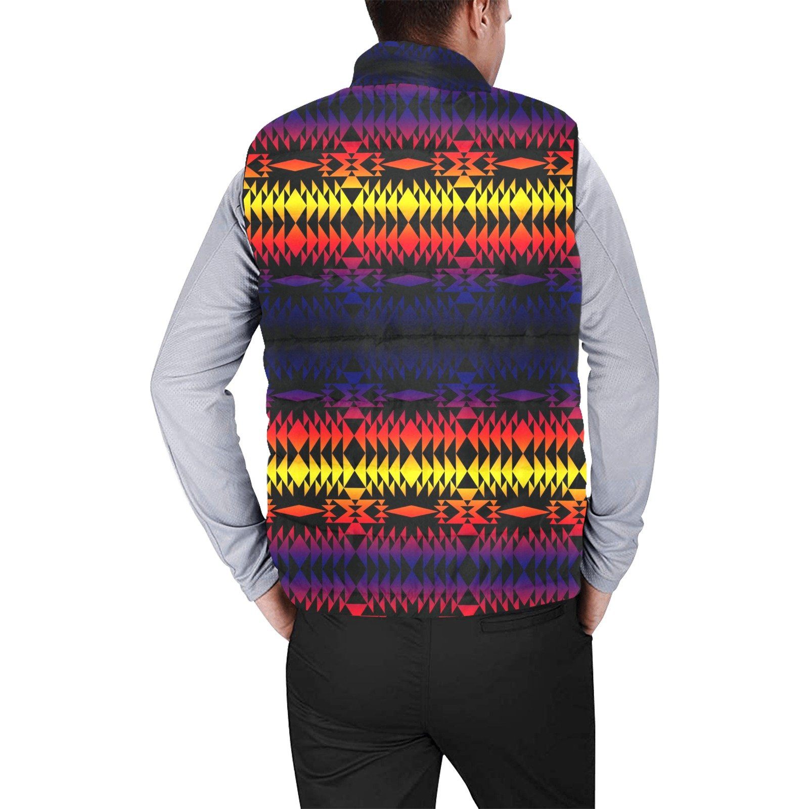 Two Worlds Apart Men's Padded Vest Jacket (Model H44) Men's Padded Vest Jacket (H44) e-joyer