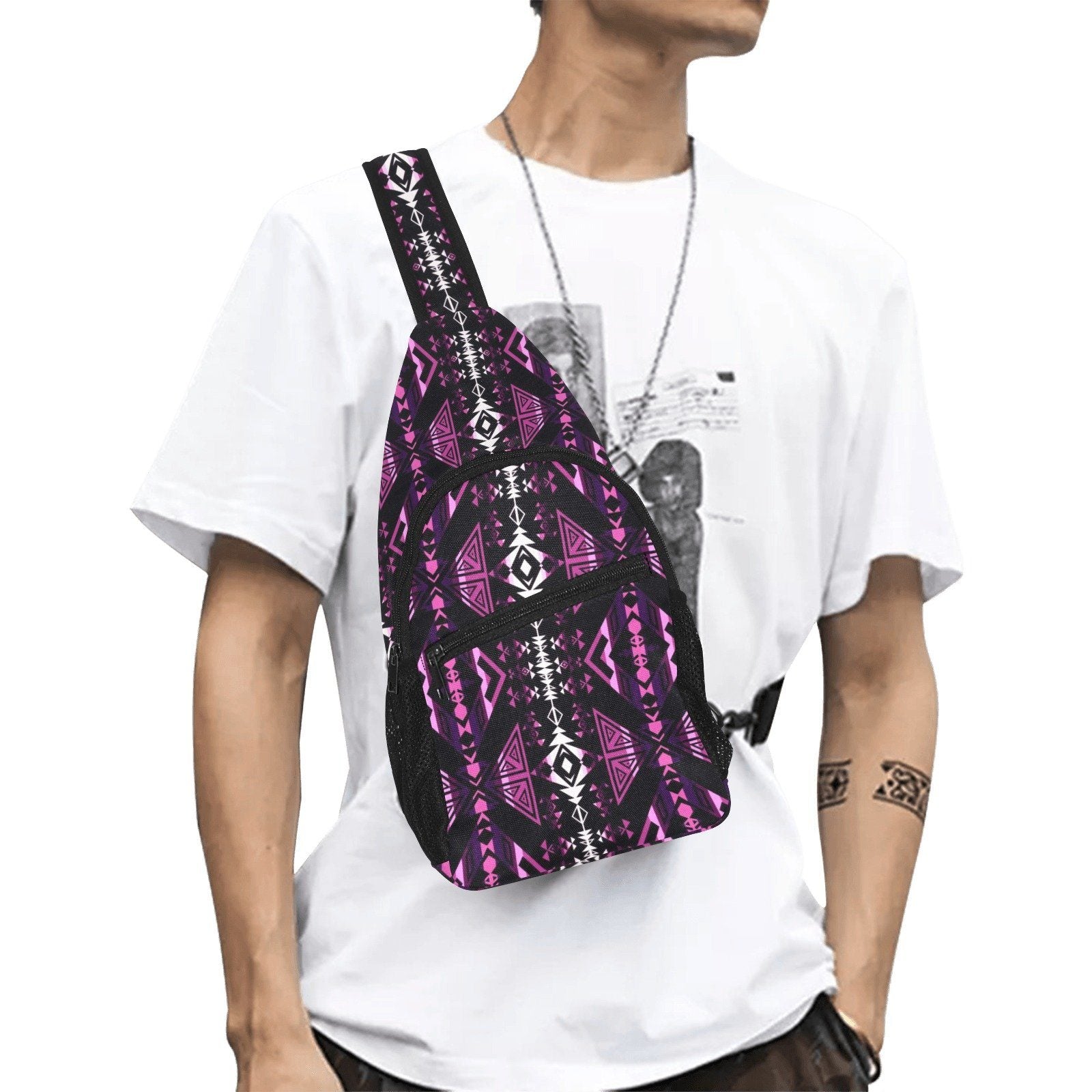 Upstream Expedition Moonlight Shadows All Over Print Chest Bag (Model 1719) All Over Print Chest Bag (1719) e-joyer