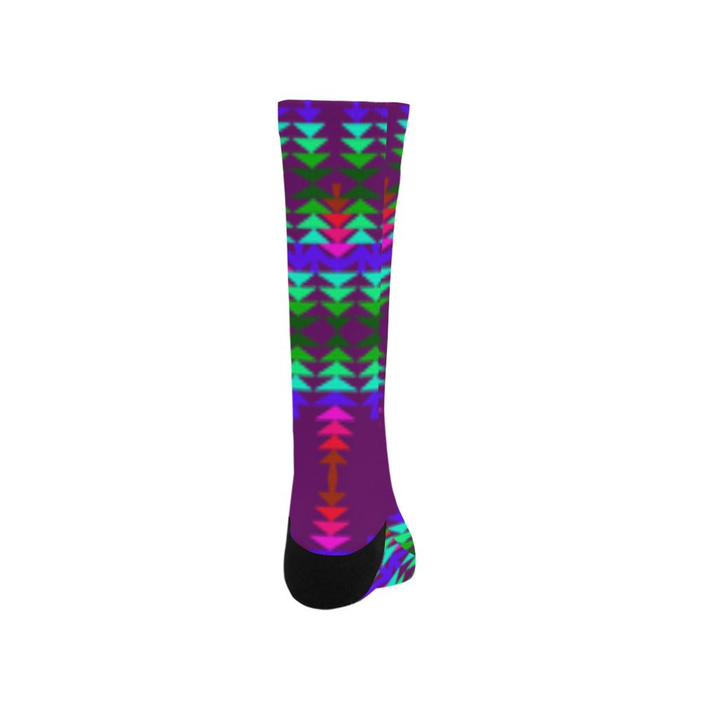 Violet Sage with Eagle Feather Trouser Socks Trouser Socks e-joyer