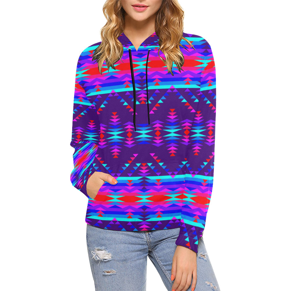 Vision of Peace LG All Over Print Hoodie for Women (USA Size) (Model H13) Hoodie e-joyer