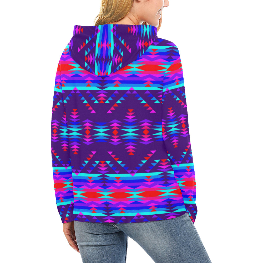 Vision of Peace LG All Over Print Hoodie for Women (USA Size) (Model H13) Hoodie e-joyer