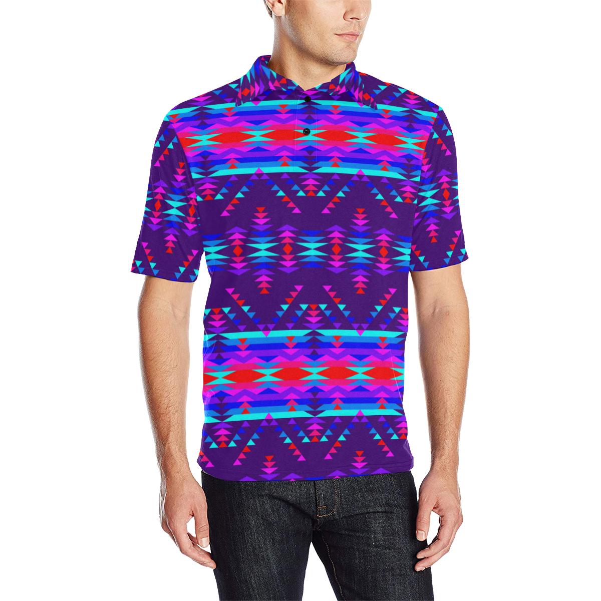 Vision of Peace LG Men's All Over Print Polo Shirt (Model T55) Men's Polo Shirt (Model T55) e-joyer