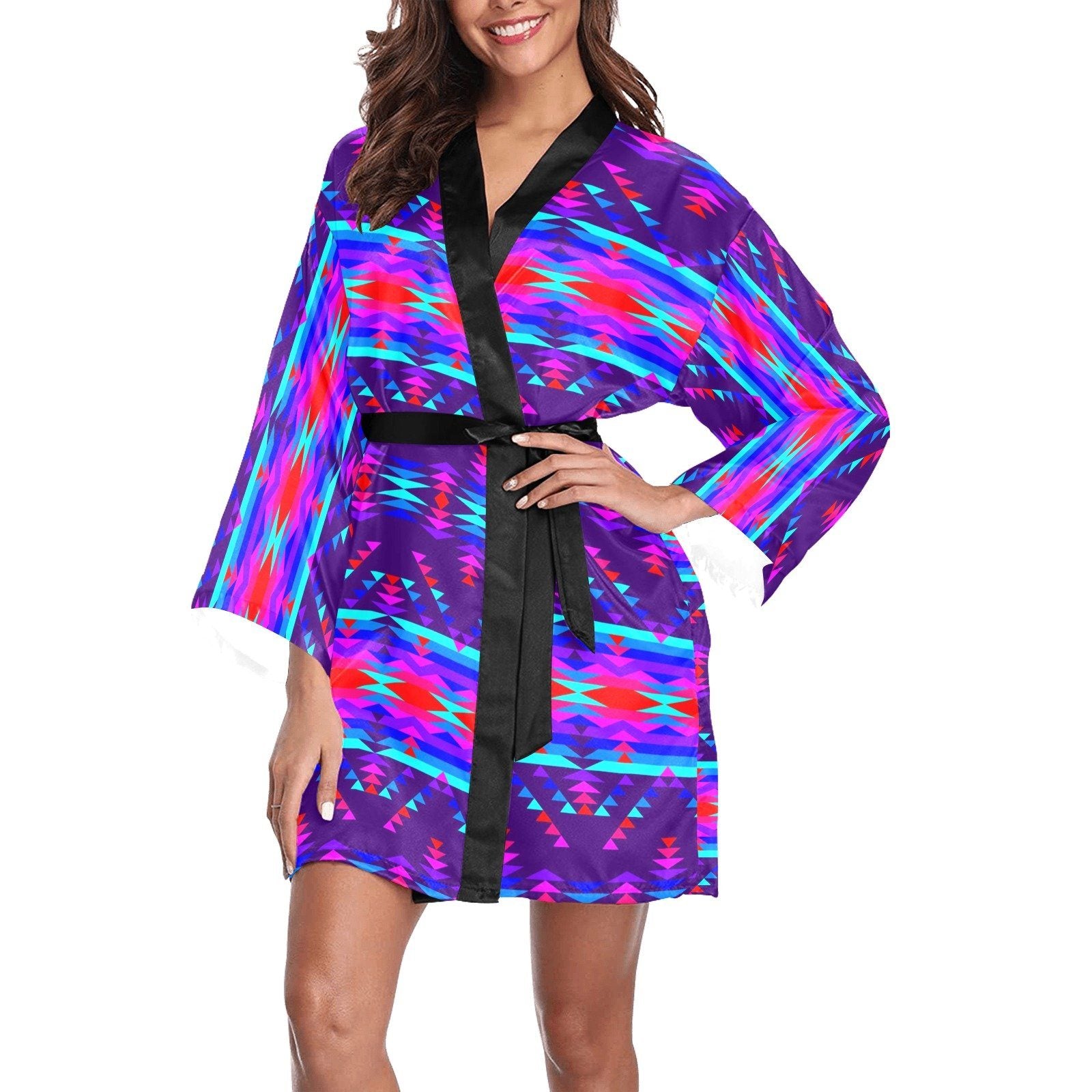 Vision of Peace Long Sleeve Kimono Robe Long Sleeve Kimono Robe e-joyer 