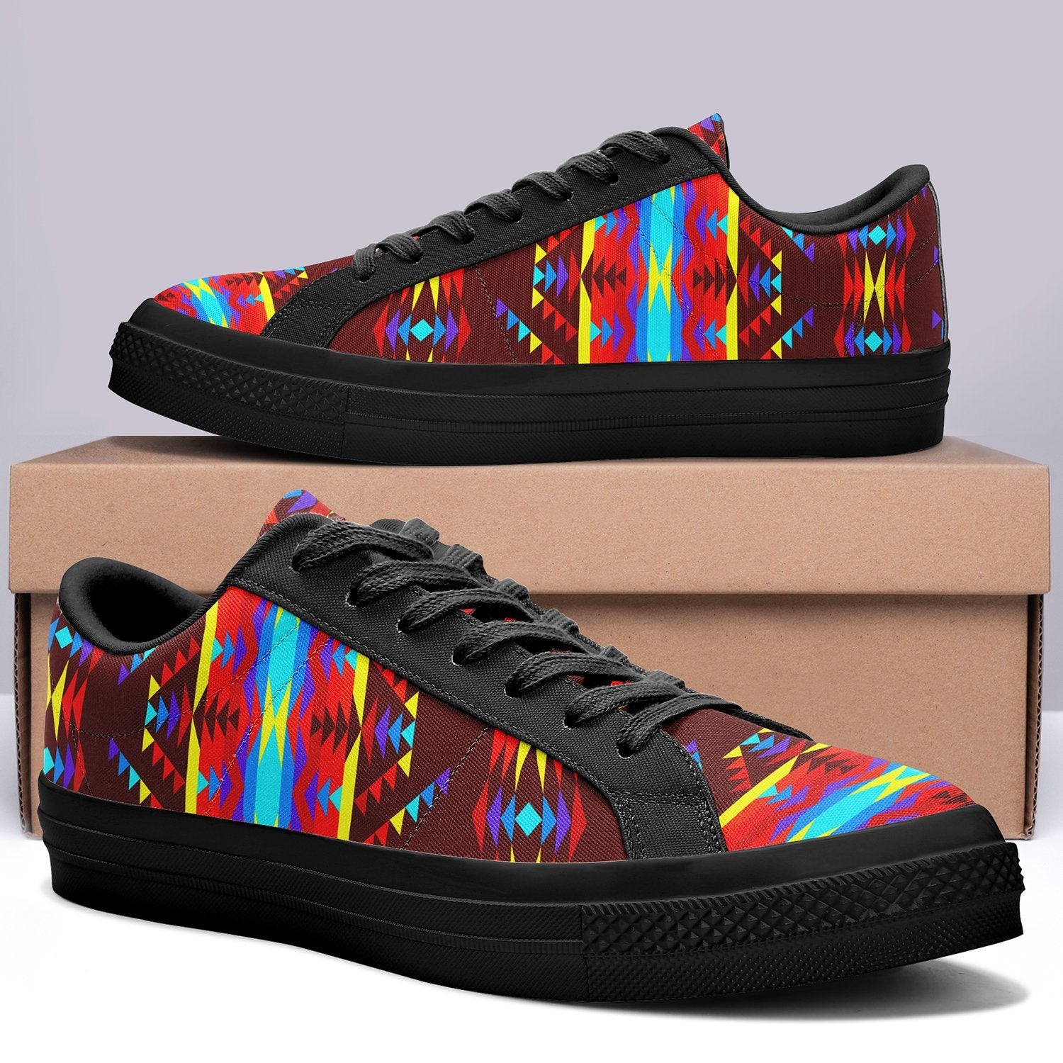 Visions of Lasting Peace Aapisi Low Top Canvas Shoes Black Sole 49 Dzine