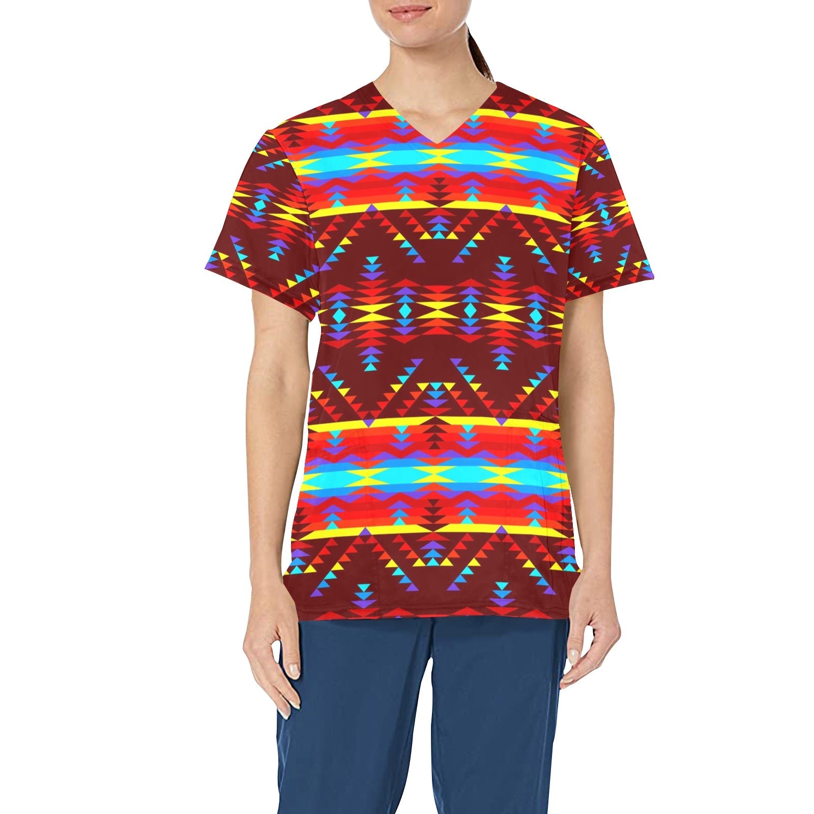 Visions of Lasting Peace All Over Print Scrub Top Scrub Top e-joyer