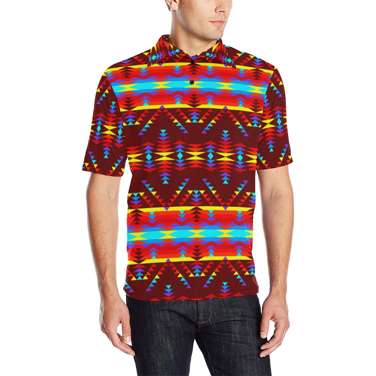 Visions of Lasting Peace Men's All Over Print Polo Shirt (Model T55) Men's Polo Shirt (Model T55) e-joyer