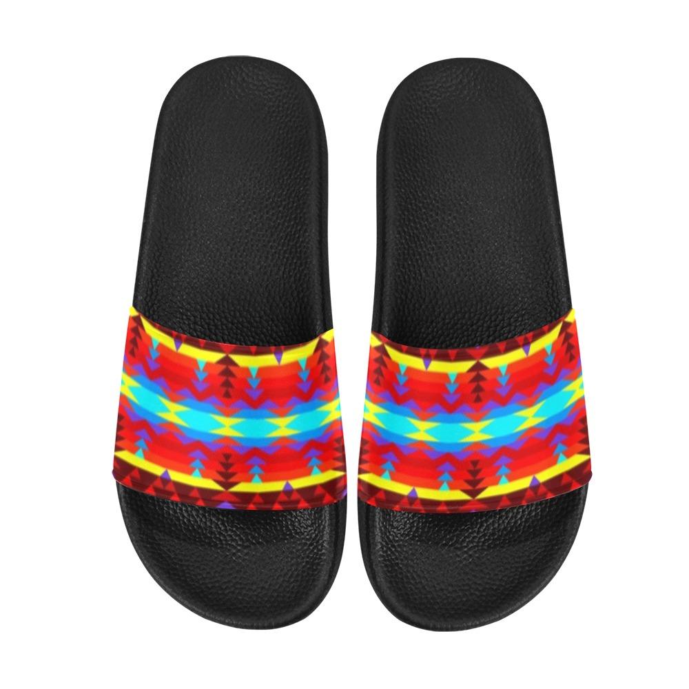 Visions of Lasting Peace Men's Slide Sandals (Model 057) Men's Slide Sandals (057) e-joyer